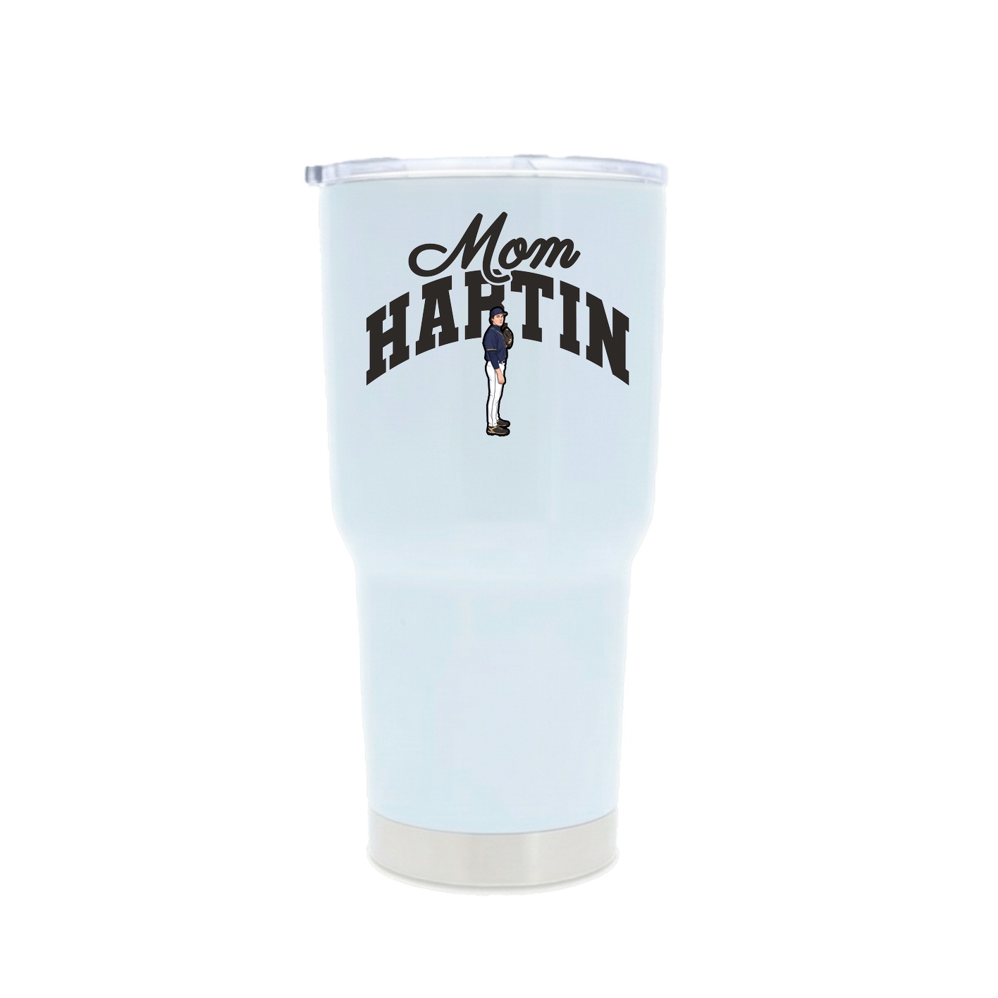 30oz Stainless Steel Tumbler — Mothers Day Arch in White