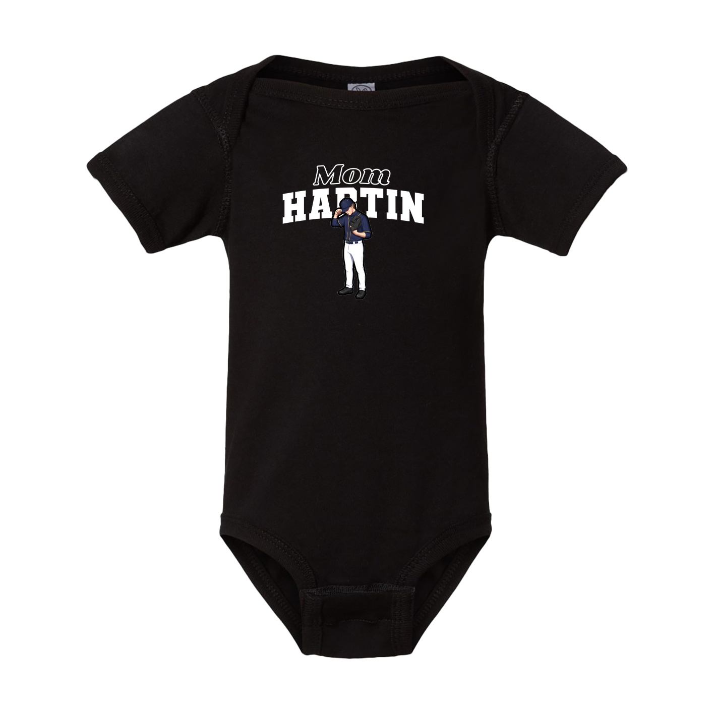 Baby Onesie — Mothers Day Block in Black