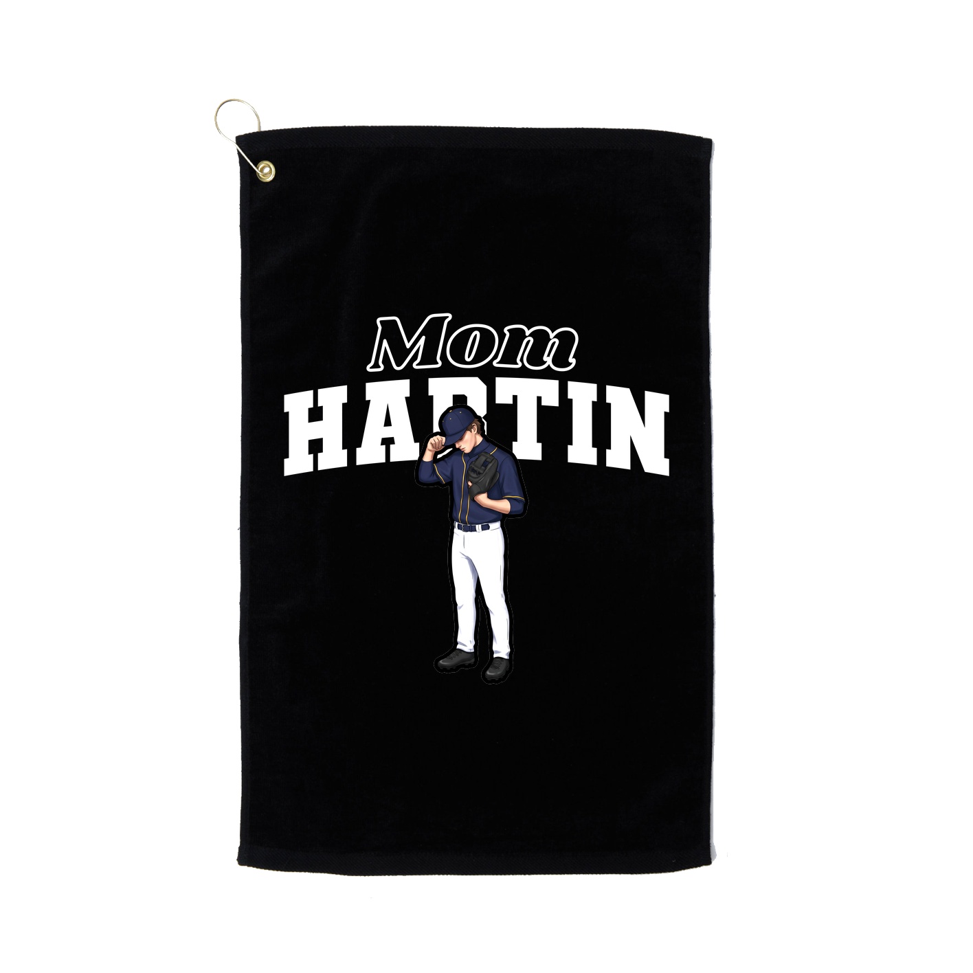 Golf Towel — Mothers Day Block in Black