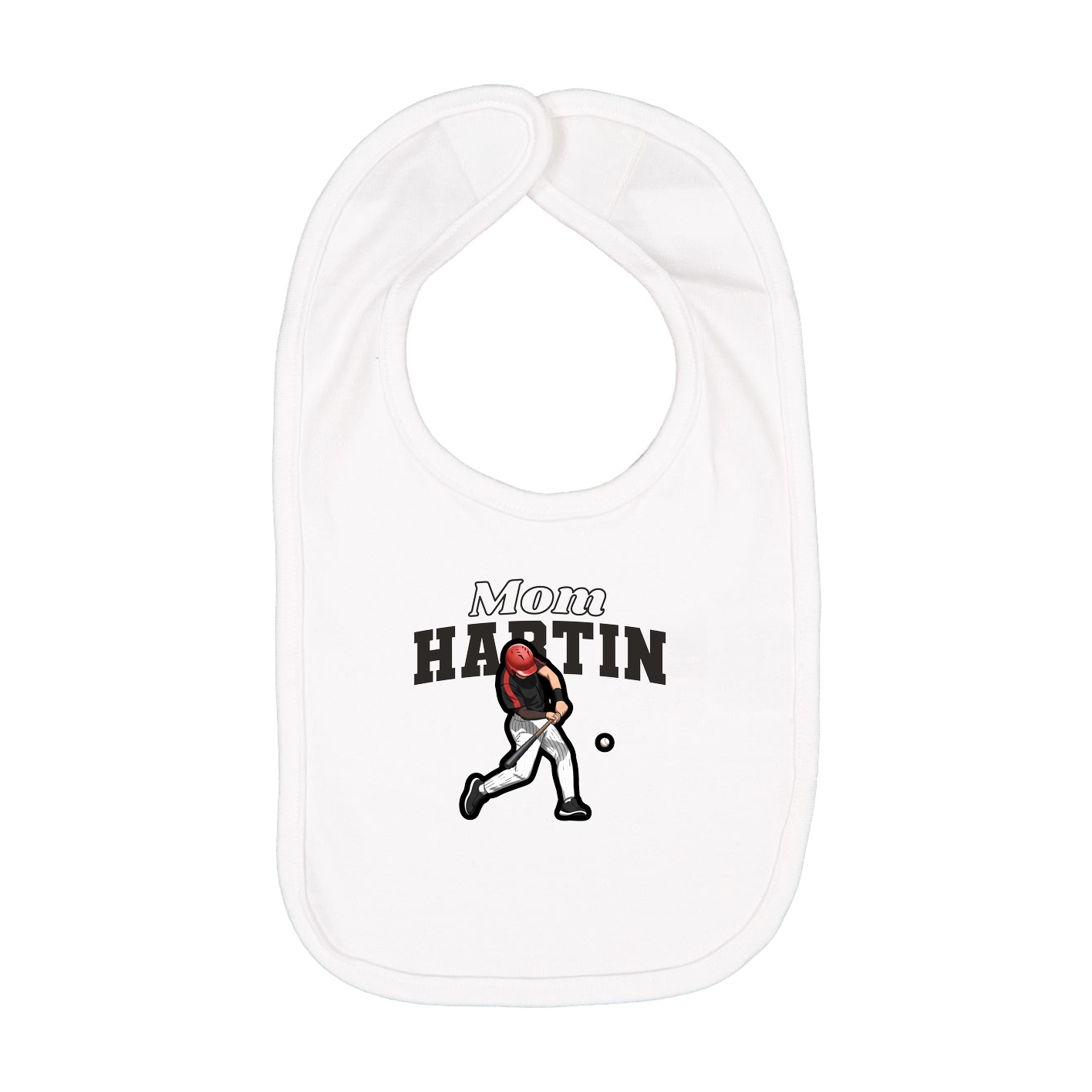 Infant Bib — Mothers Day Block in White