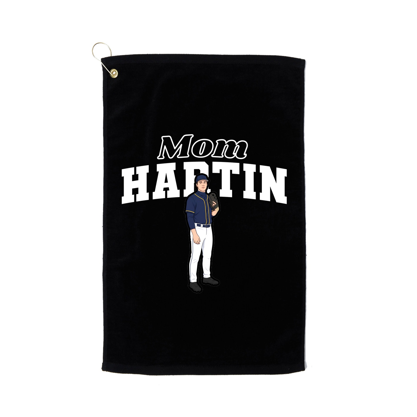 Golf Towel — Mothers Day Block in Black
