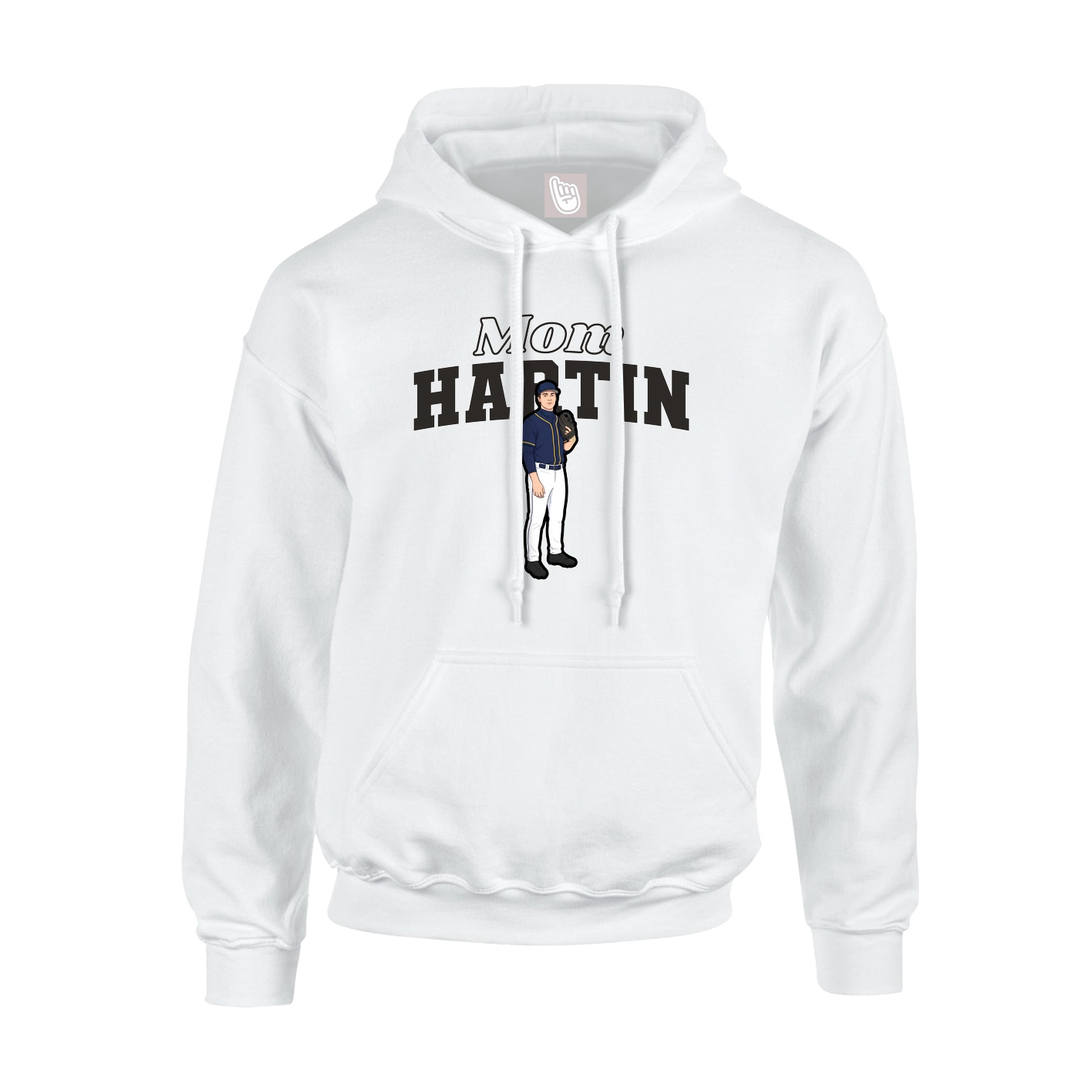 Hoodie — Mothers Day Block in White