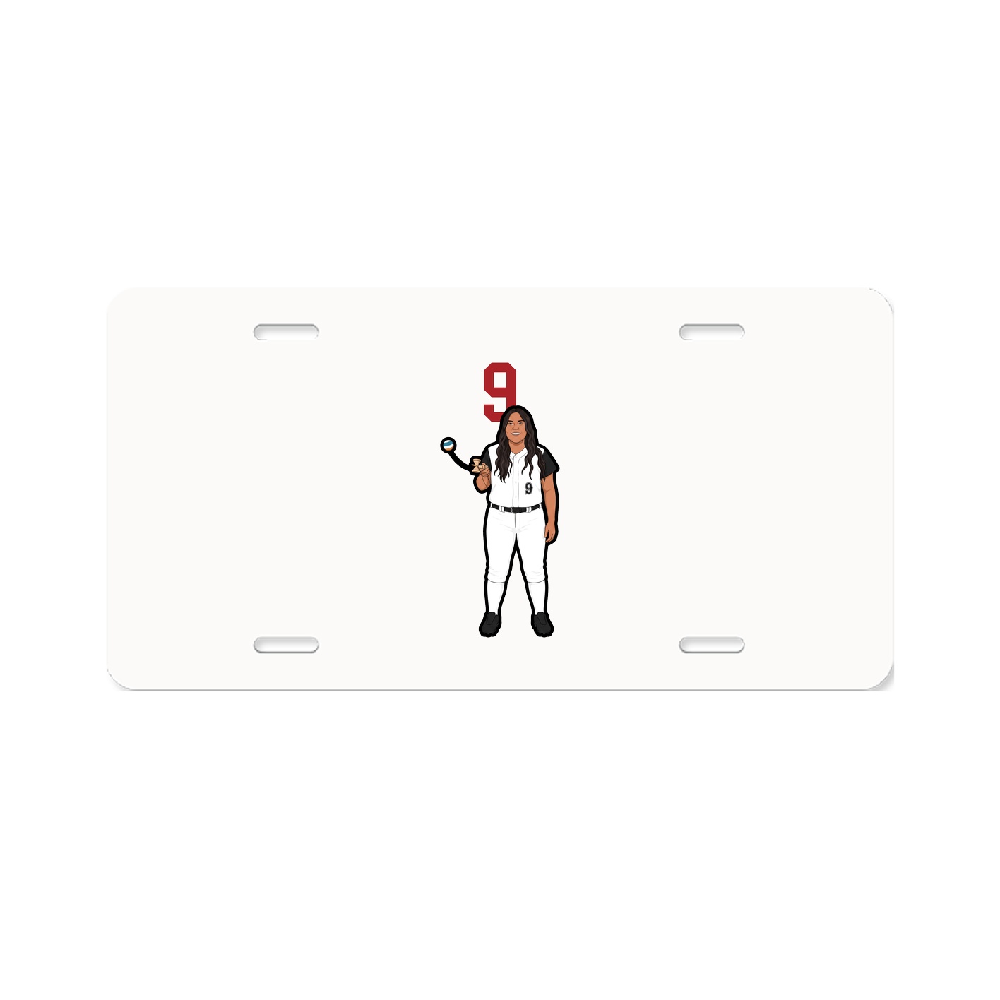 License Plate — Number Top in Classic