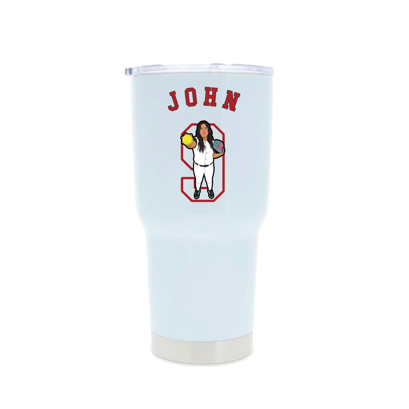 30oz Stainless Steel Tumbler — Shirsey Arch in White