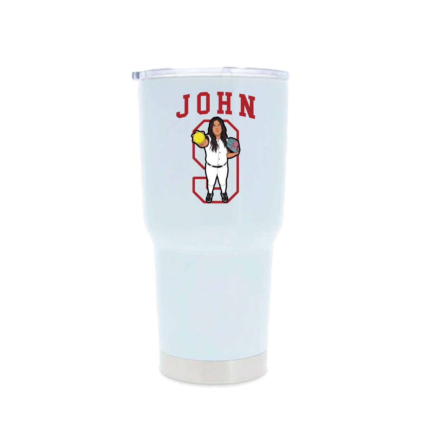 30oz Stainless Steel Tumbler — Shirsey in White