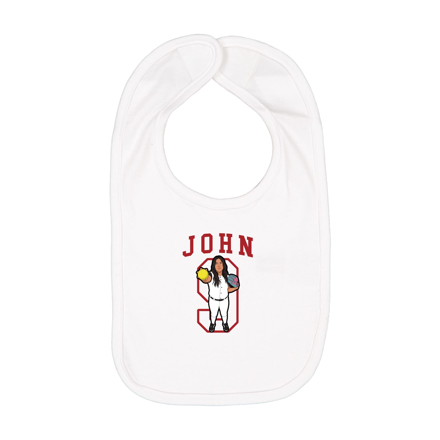Infant Bib — Shirsey in White