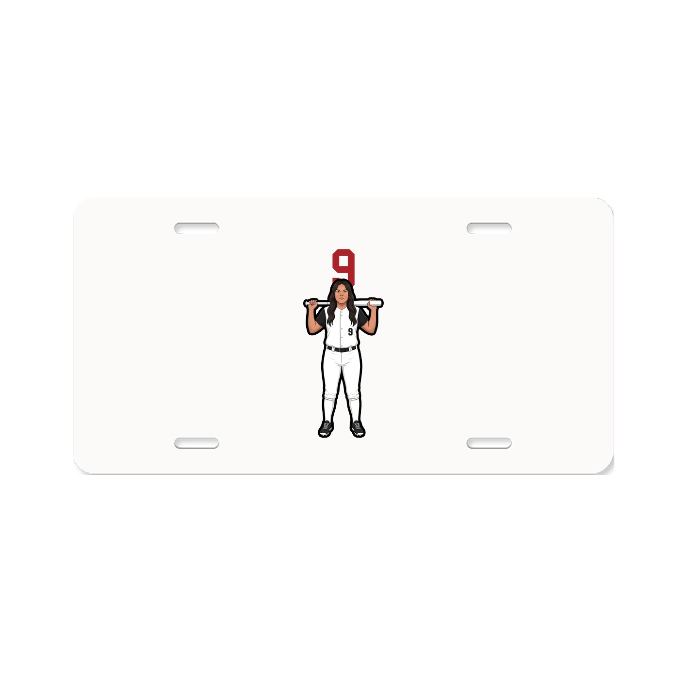 License Plate — Number Top in Classic