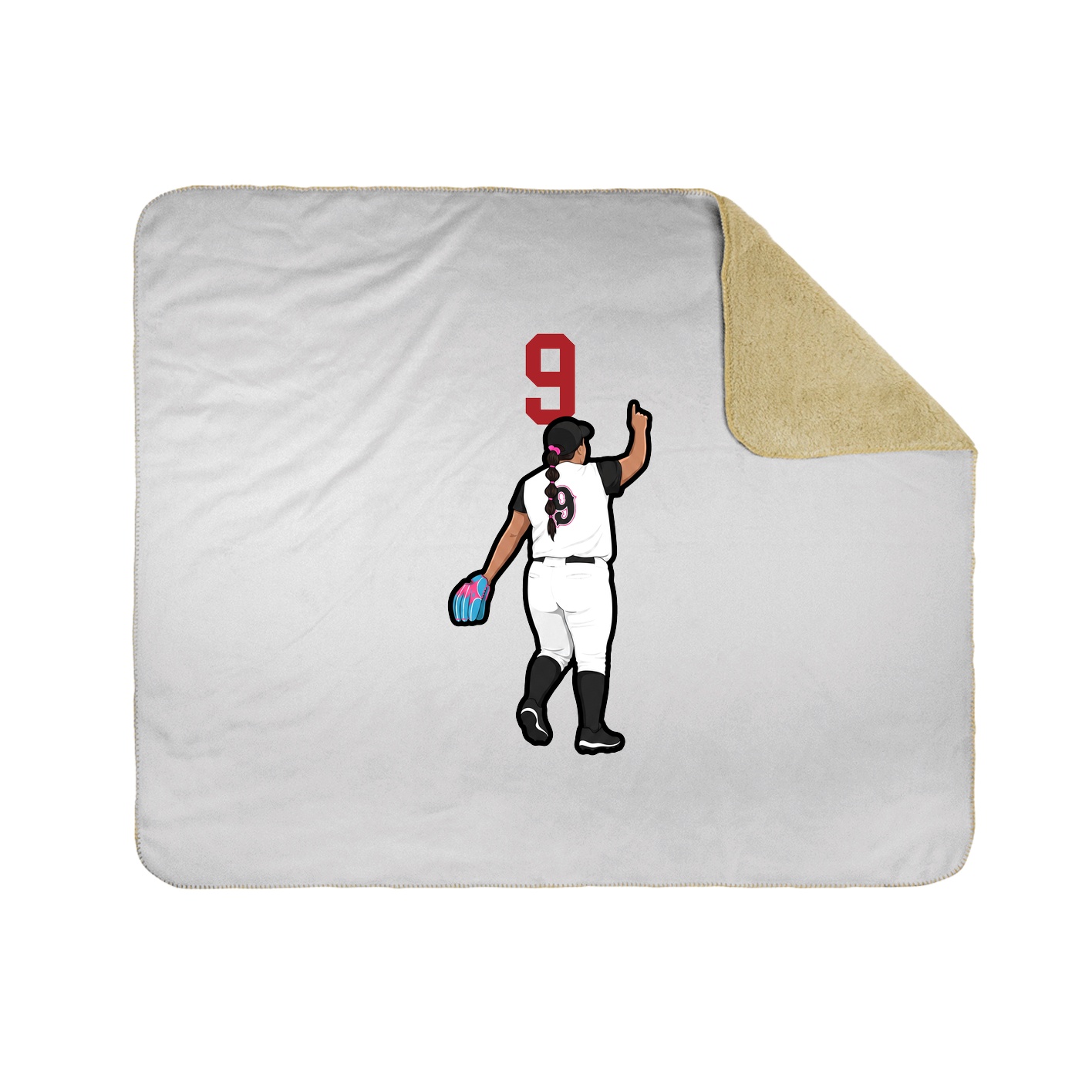 Throw Blanket — Number Top in White