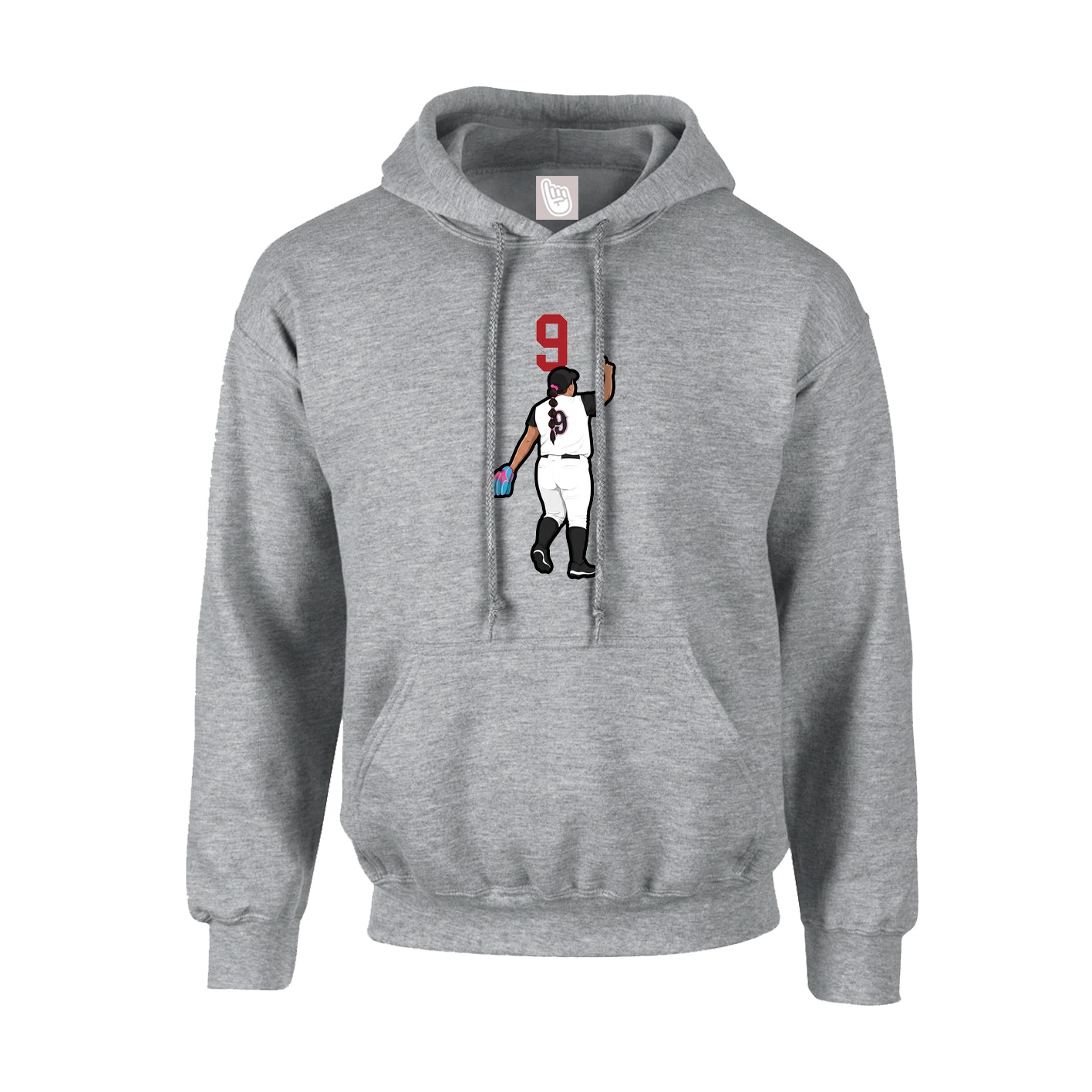 Youth Hoodie — Number Top in Grey