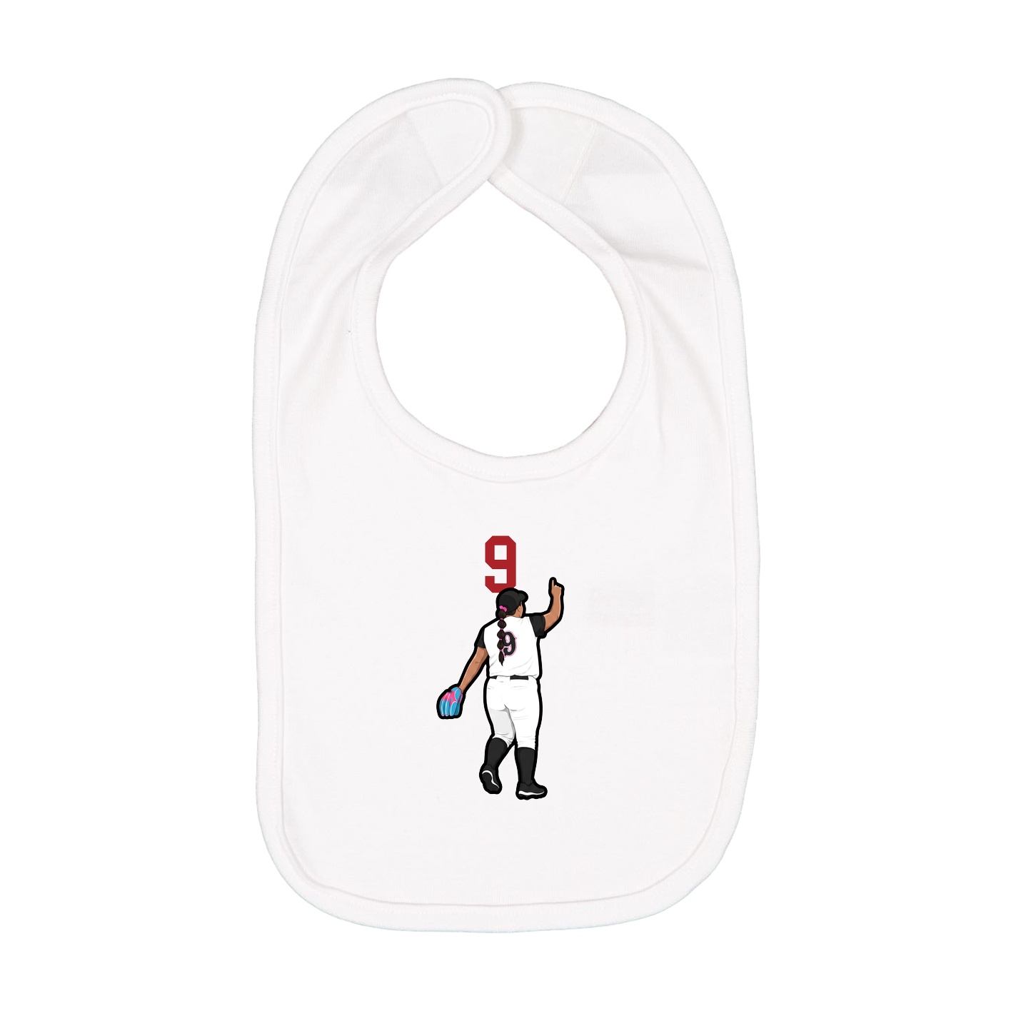 Infant Bib — Number Top in White