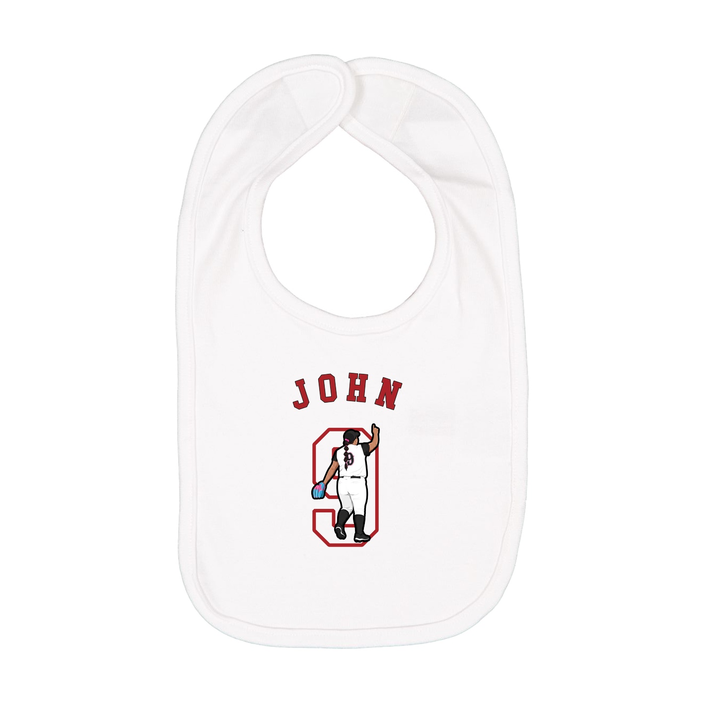 Infant Bib — Shirsey Arch in White
