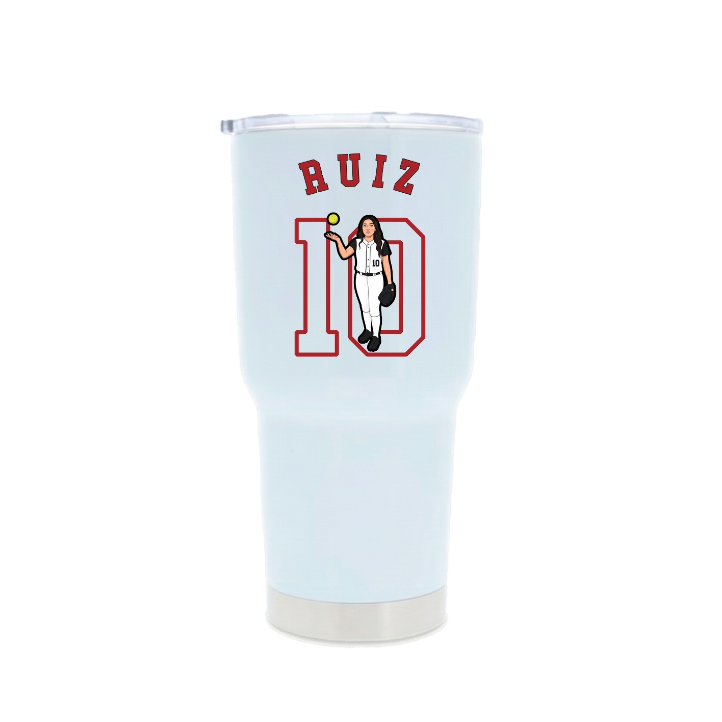 30oz Stainless Steel Tumbler — Shirsey Arch in White