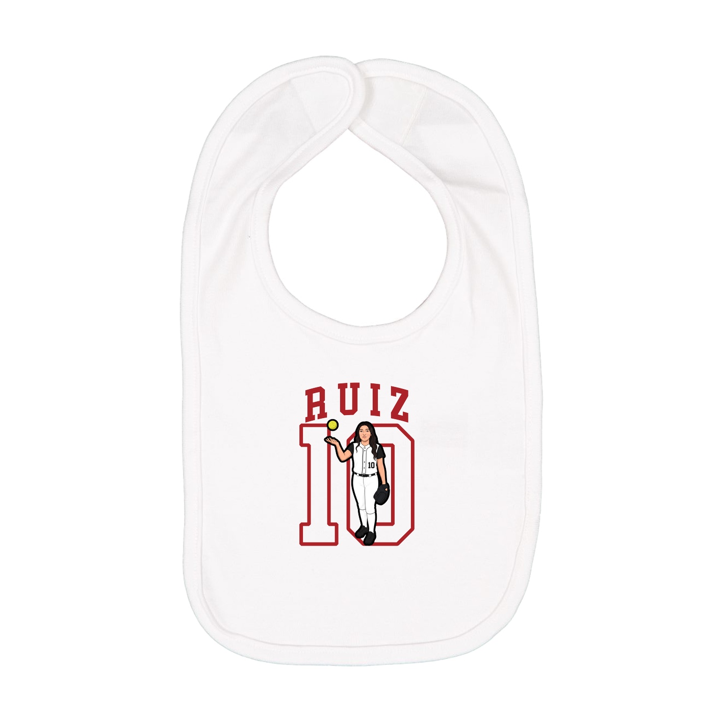 Infant Bib — Shirsey in White