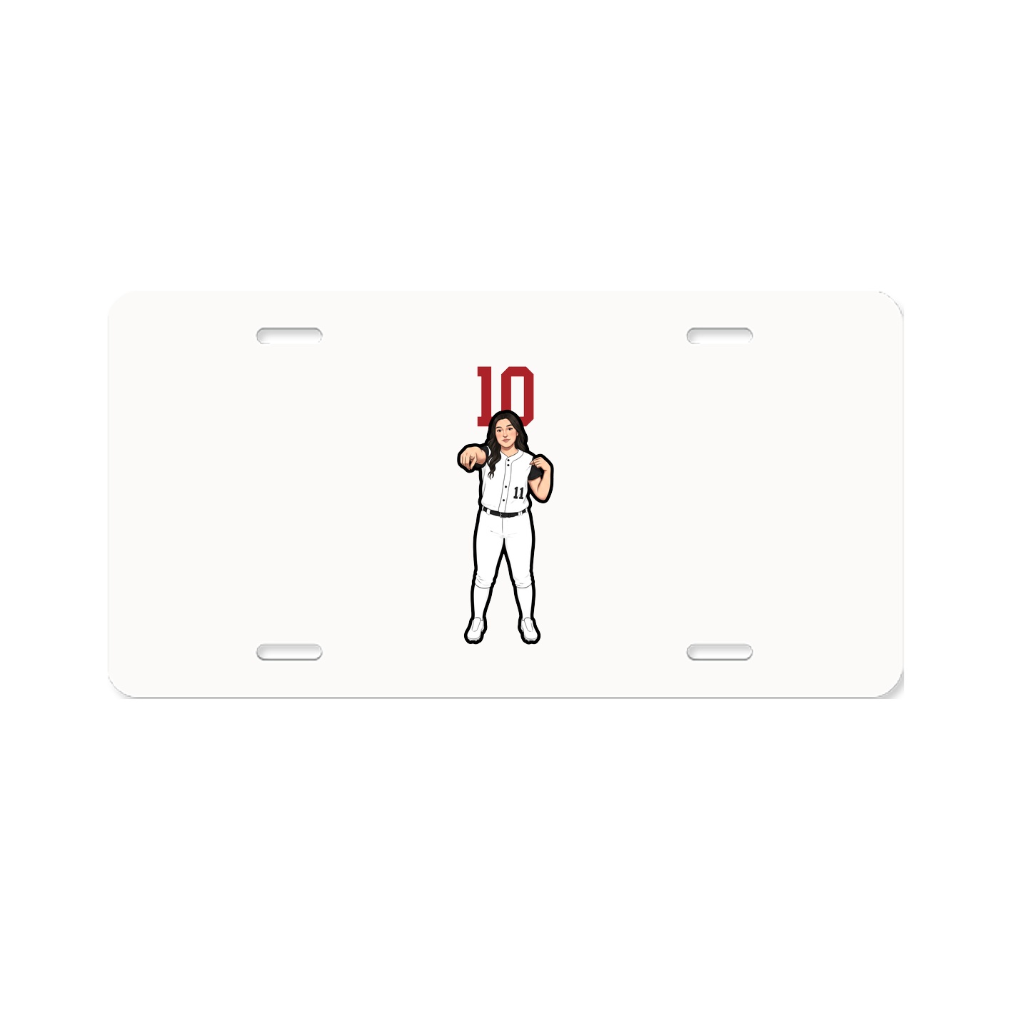 License Plate — Number Top in Classic