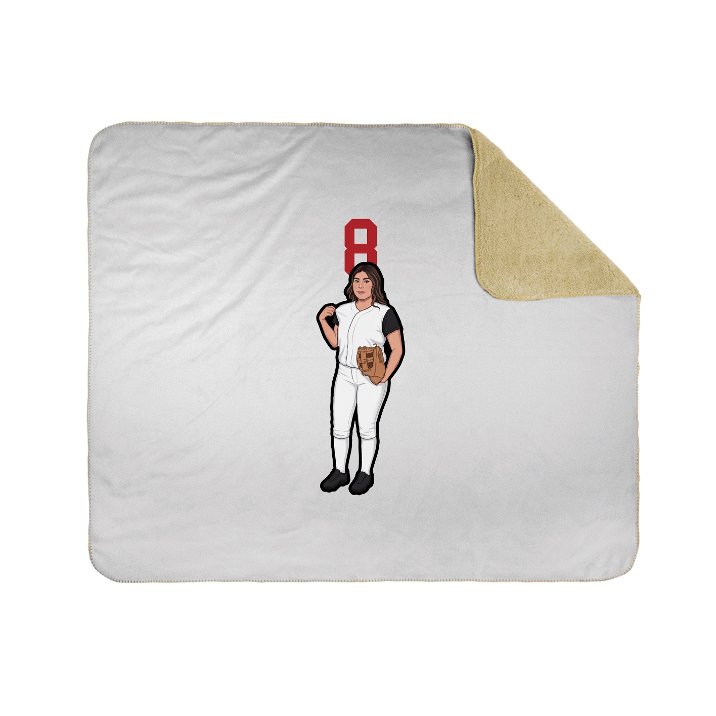 Throw Blanket — Number Top in White