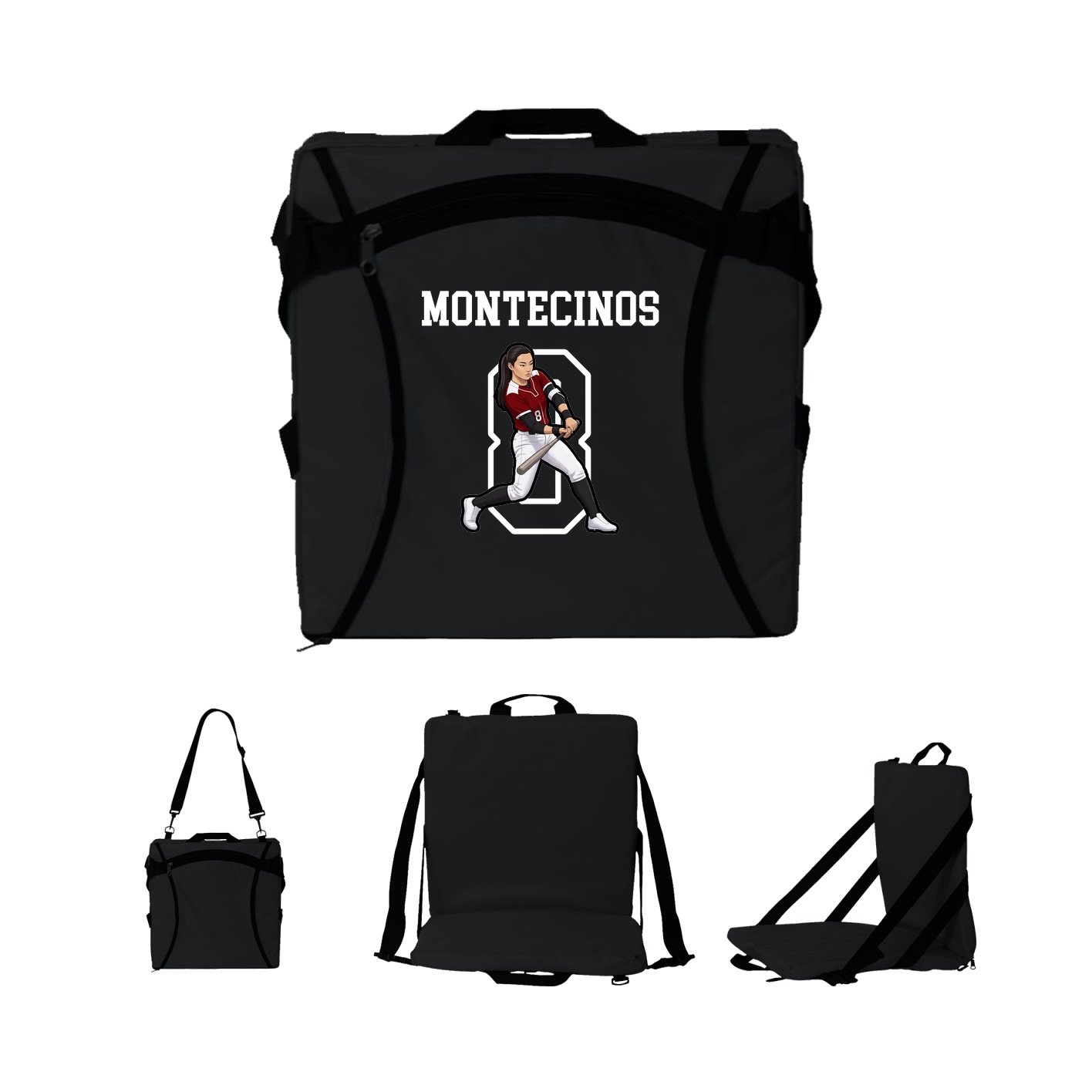 Folding Stadium Seat — Shirsey in Black