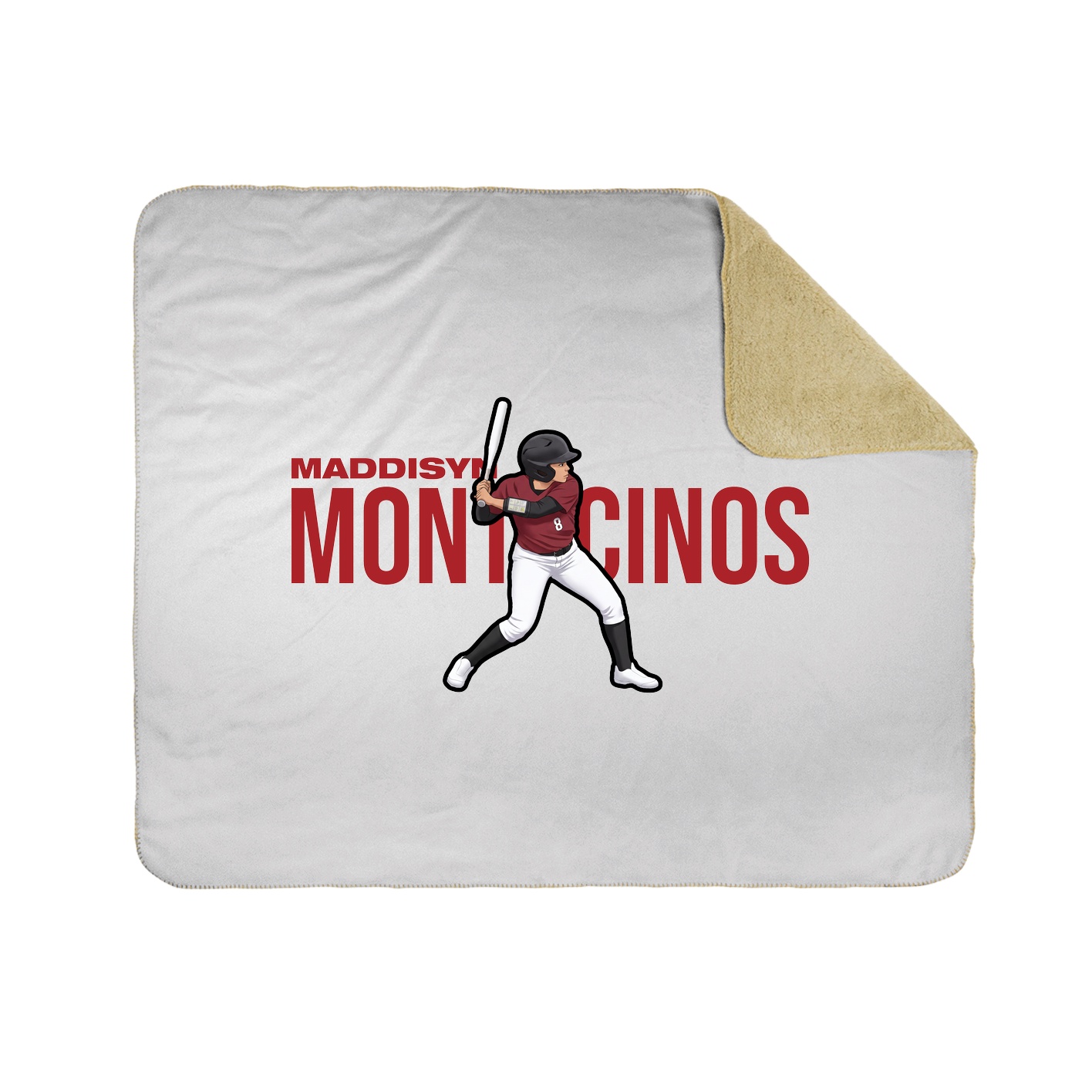 Throw Blanket — Player Name in White