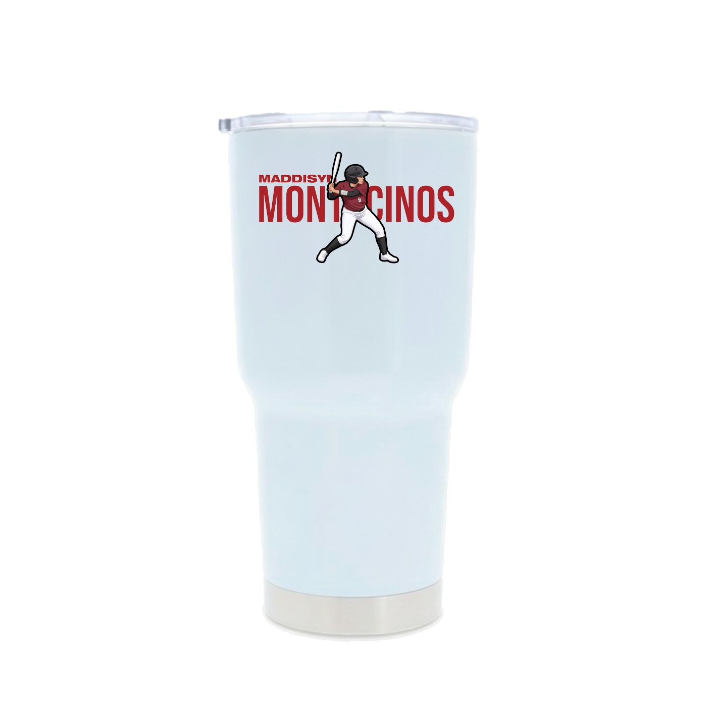 30oz Stainless Steel Tumbler — Player Name in White