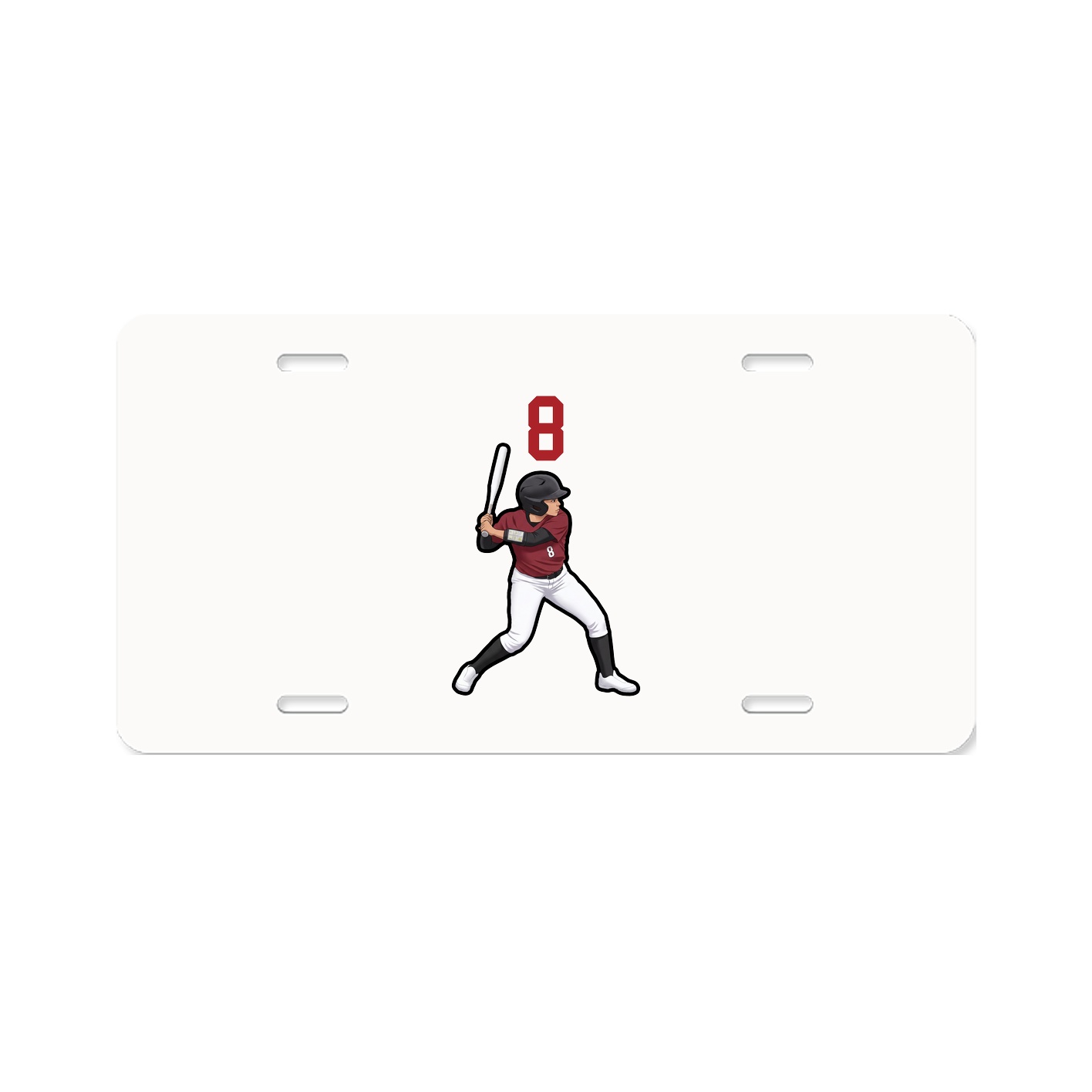 License Plate — Number Top in Classic