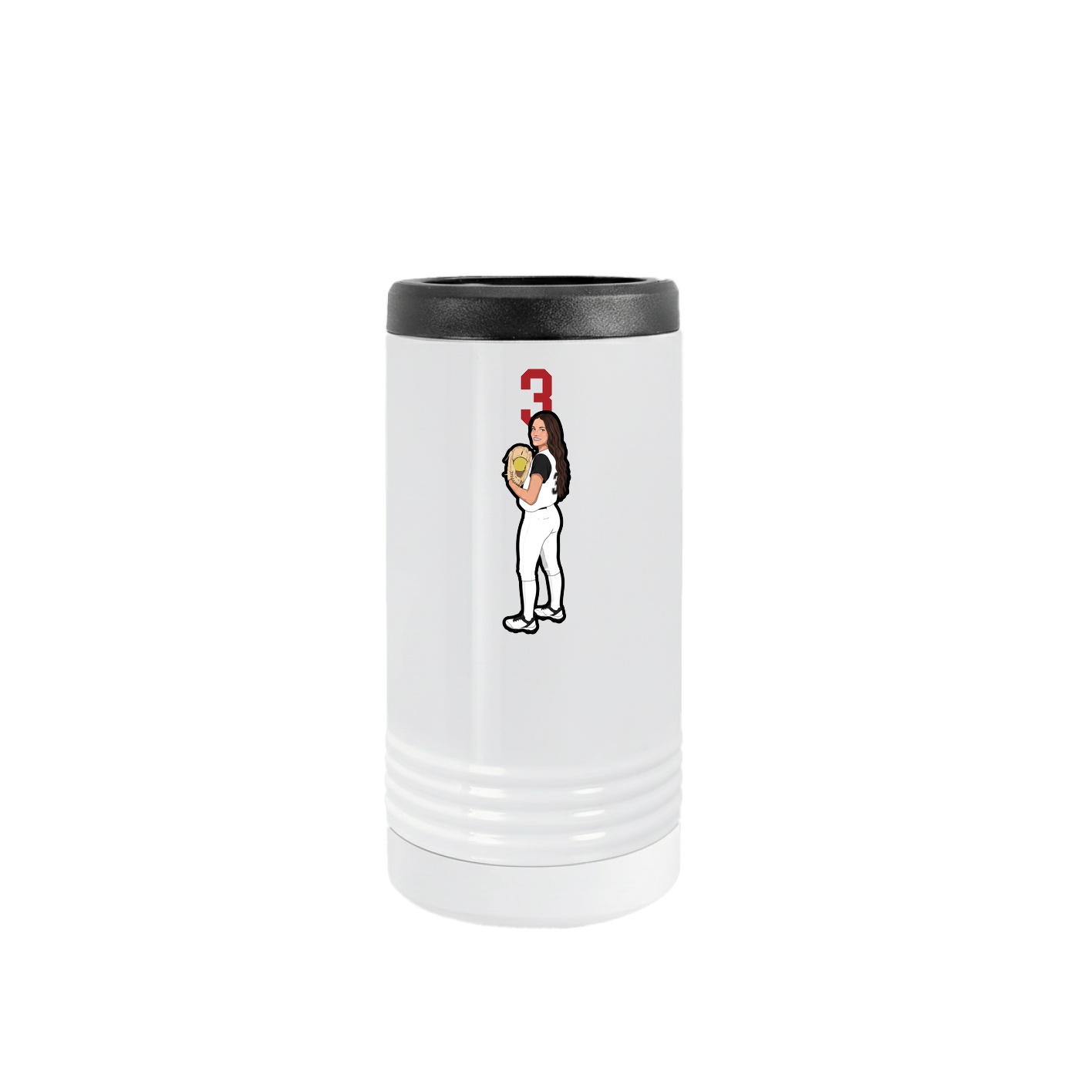 Slim Beverage Holder — Number Top in White