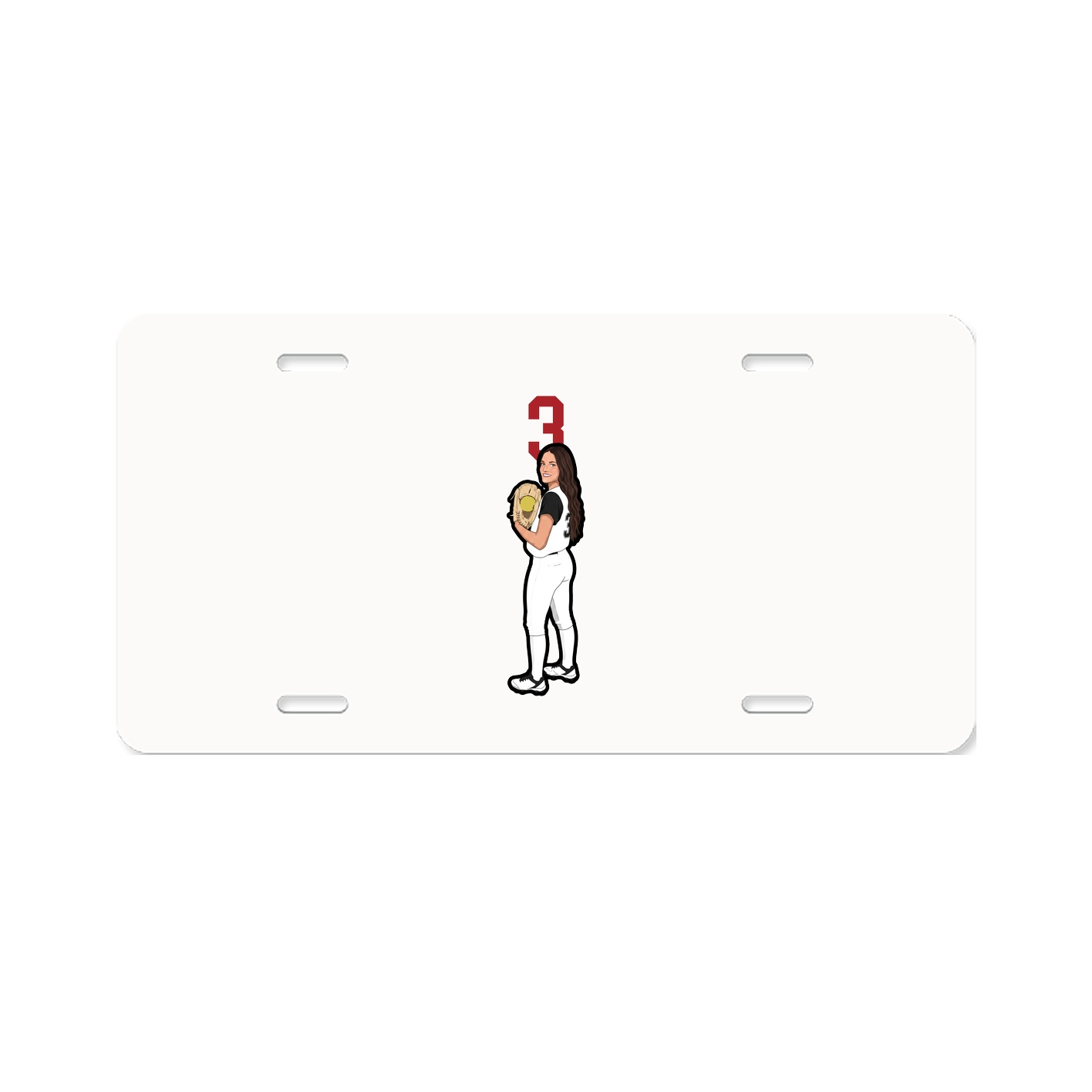 License Plate — Number Top in Classic