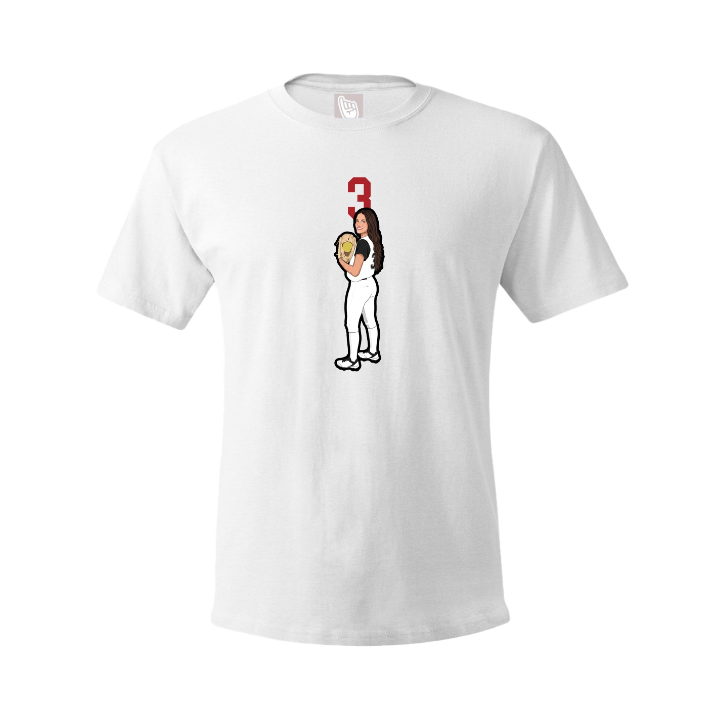 Tee — Number Top in White