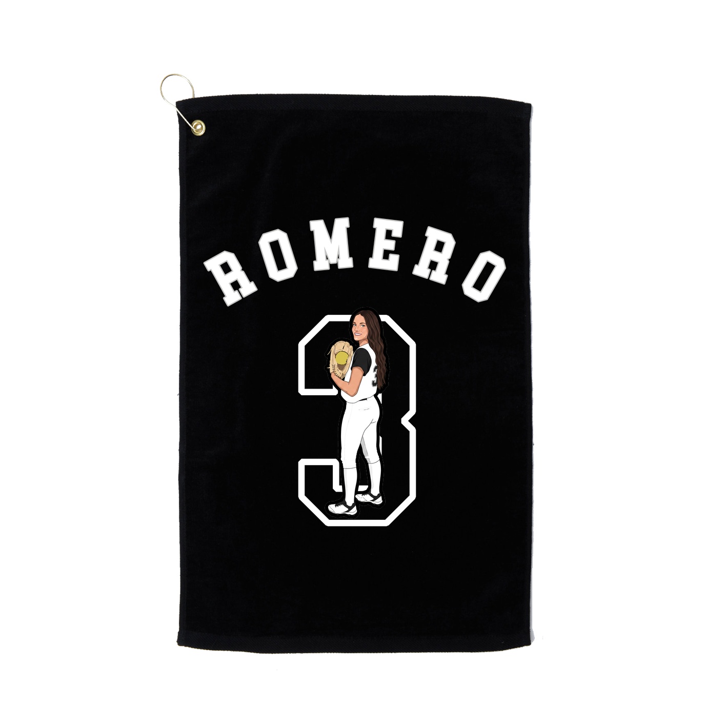 Golf Towel — Shirsey Arch in Black