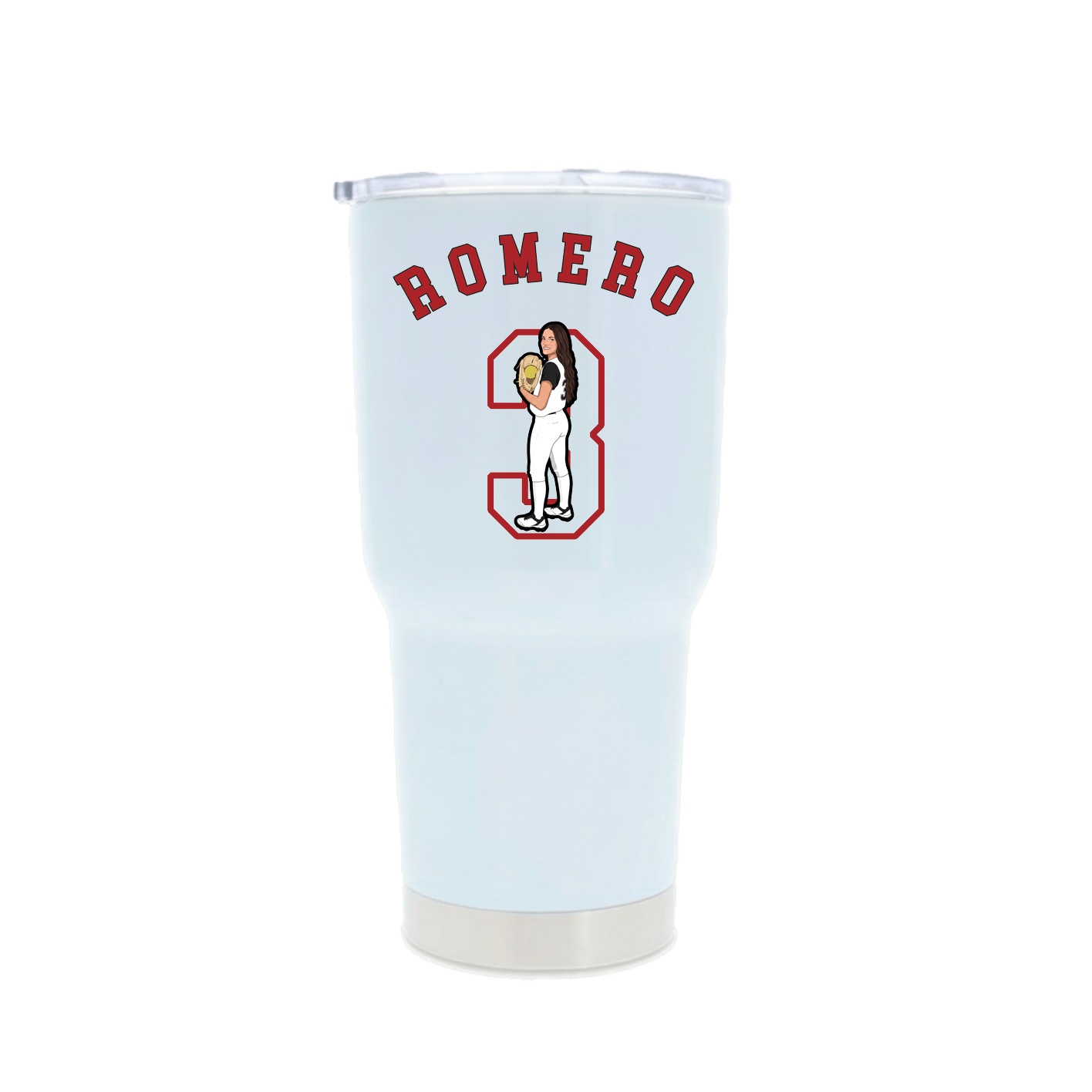 30oz Stainless Steel Tumbler — Shirsey Arch in White