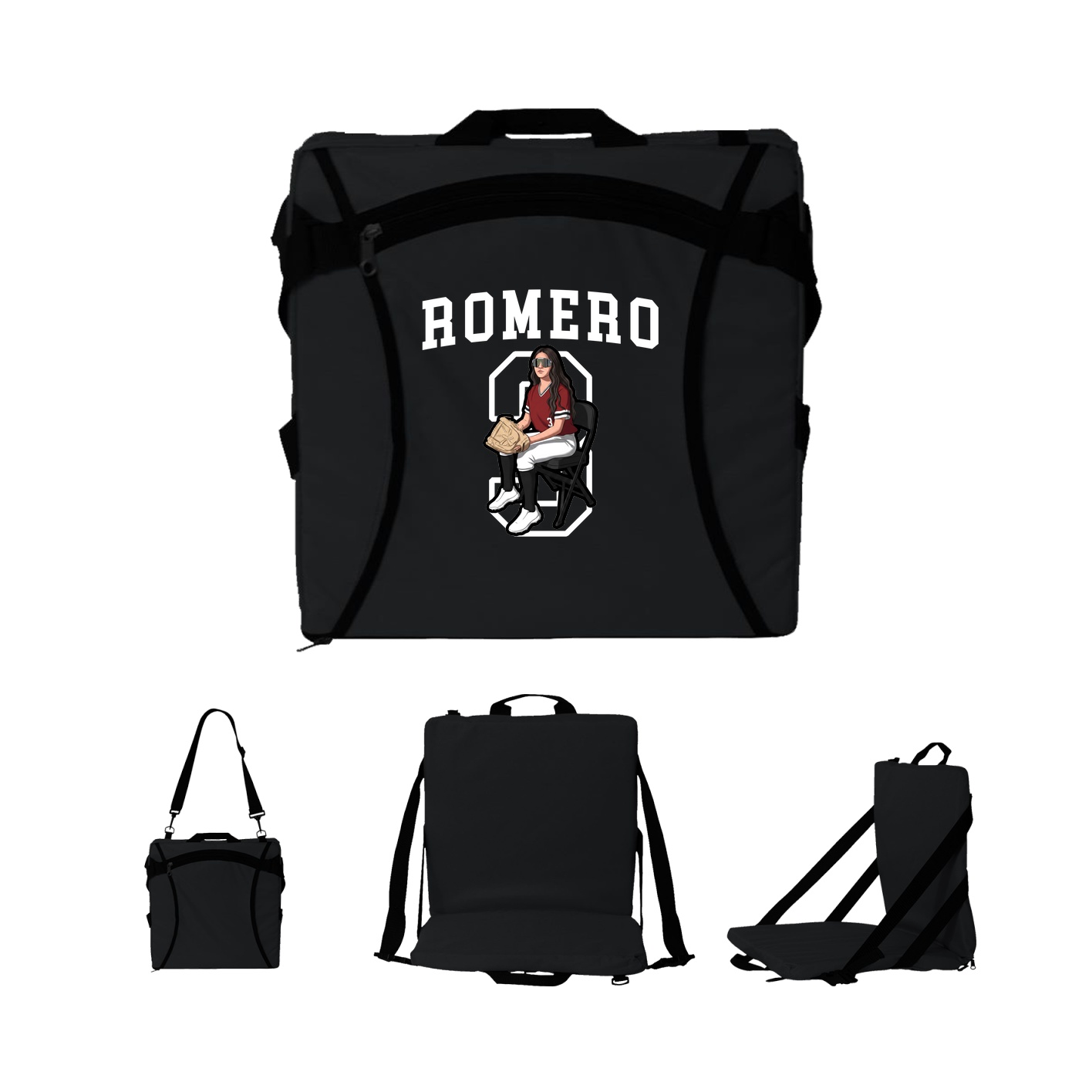 Folding Stadium Seat — Shirsey in Black