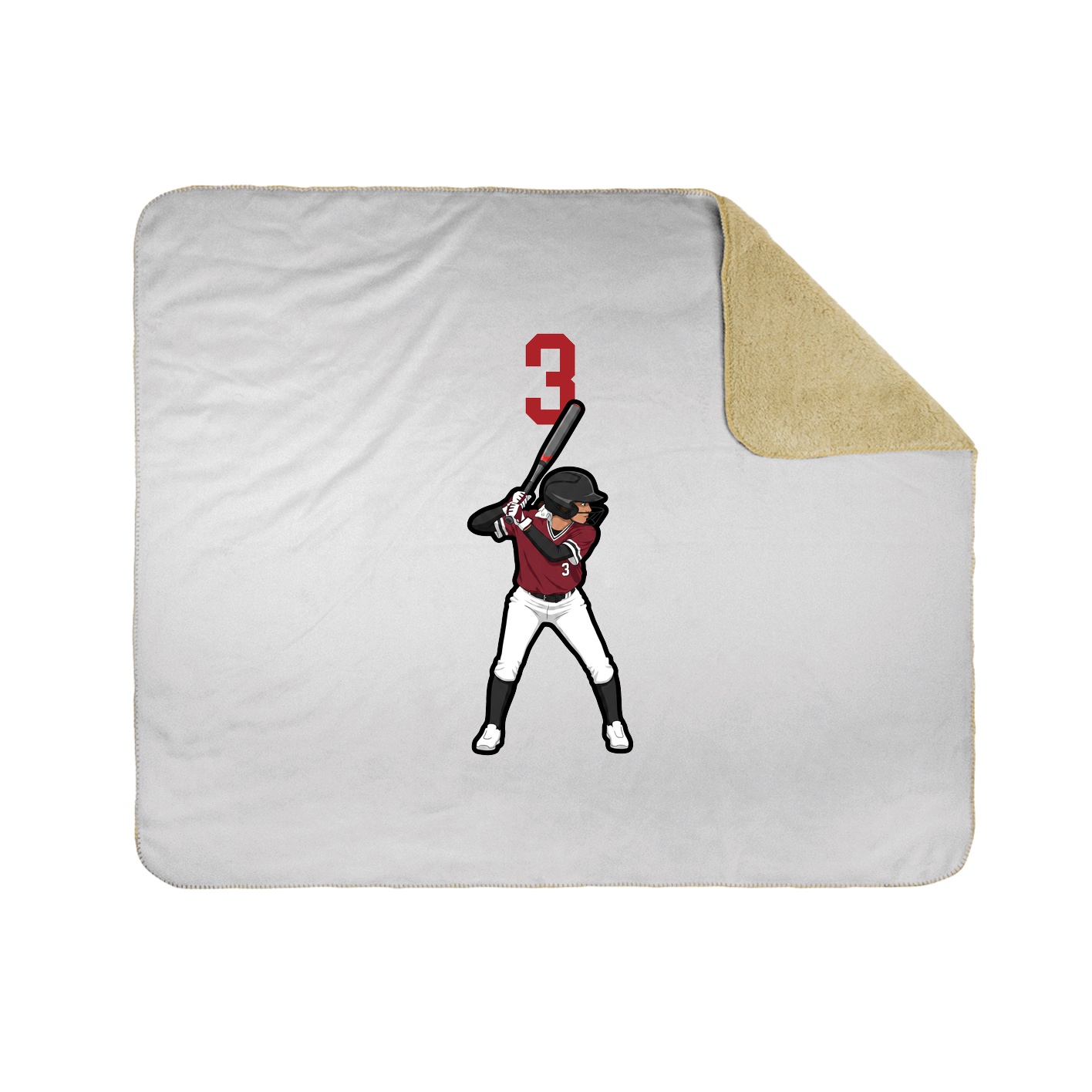 Throw Blanket — Number Top in White