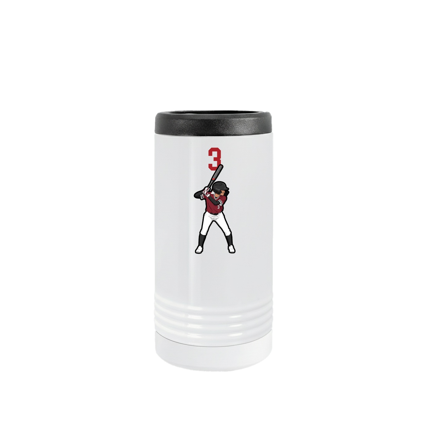 Slim Beverage Holder — Number Top in White
