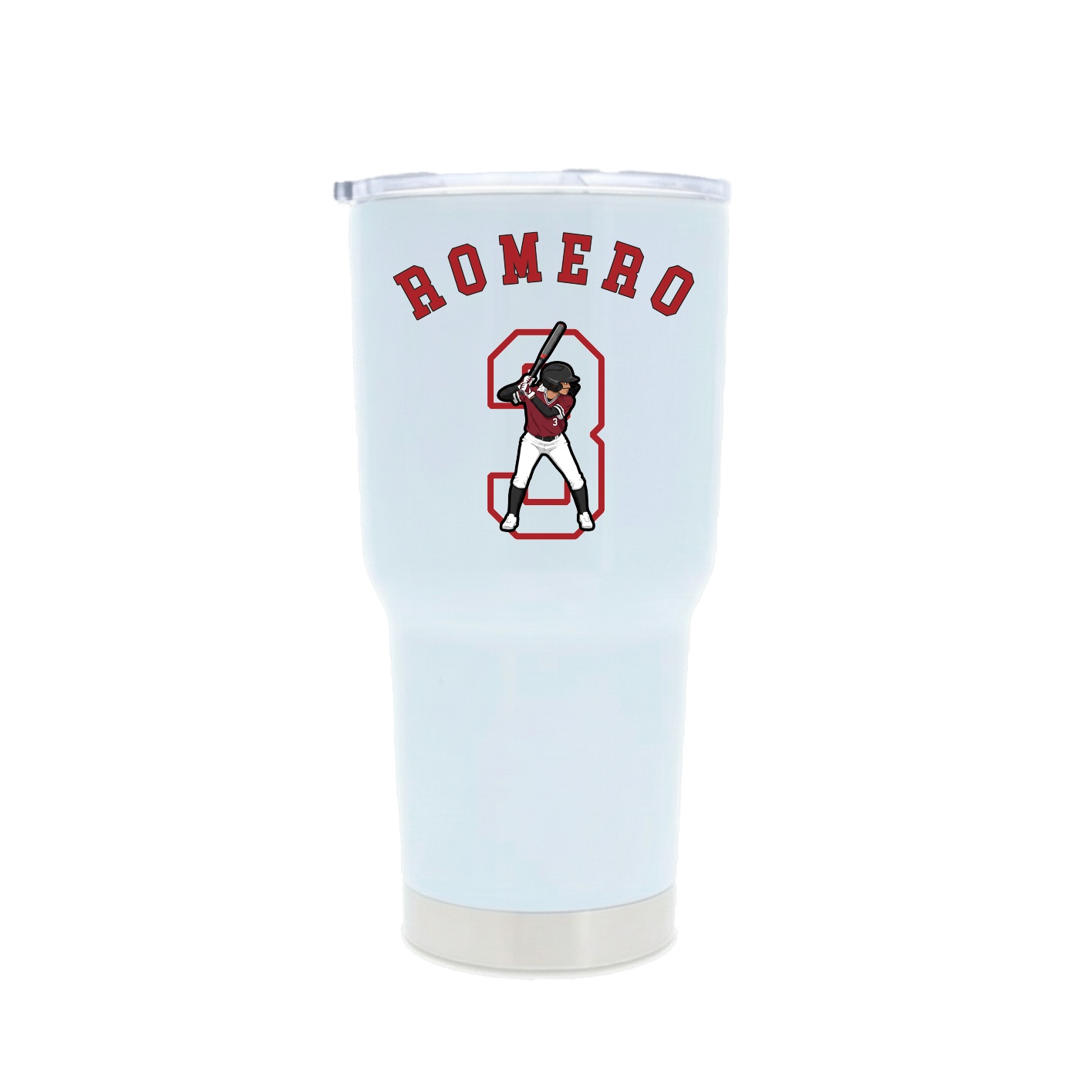 30oz Stainless Steel Tumbler — Shirsey Arch in White