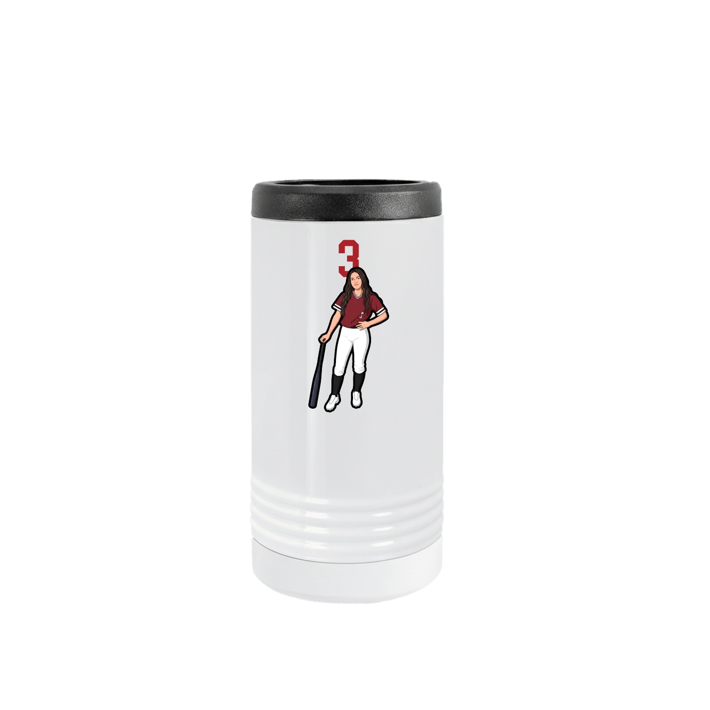 Slim Beverage Holder — Number Top in White