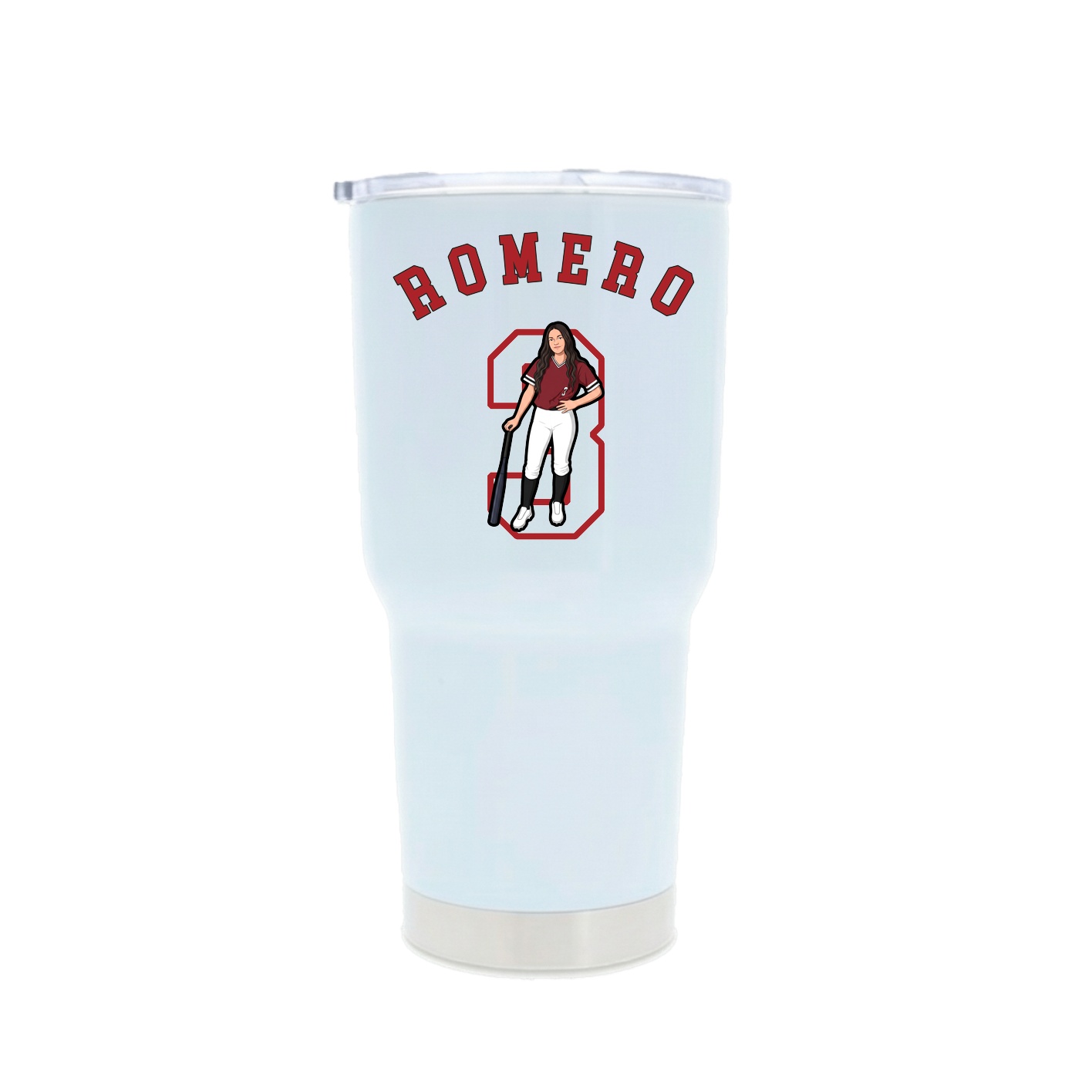 30oz Stainless Steel Tumbler — Shirsey Arch in White