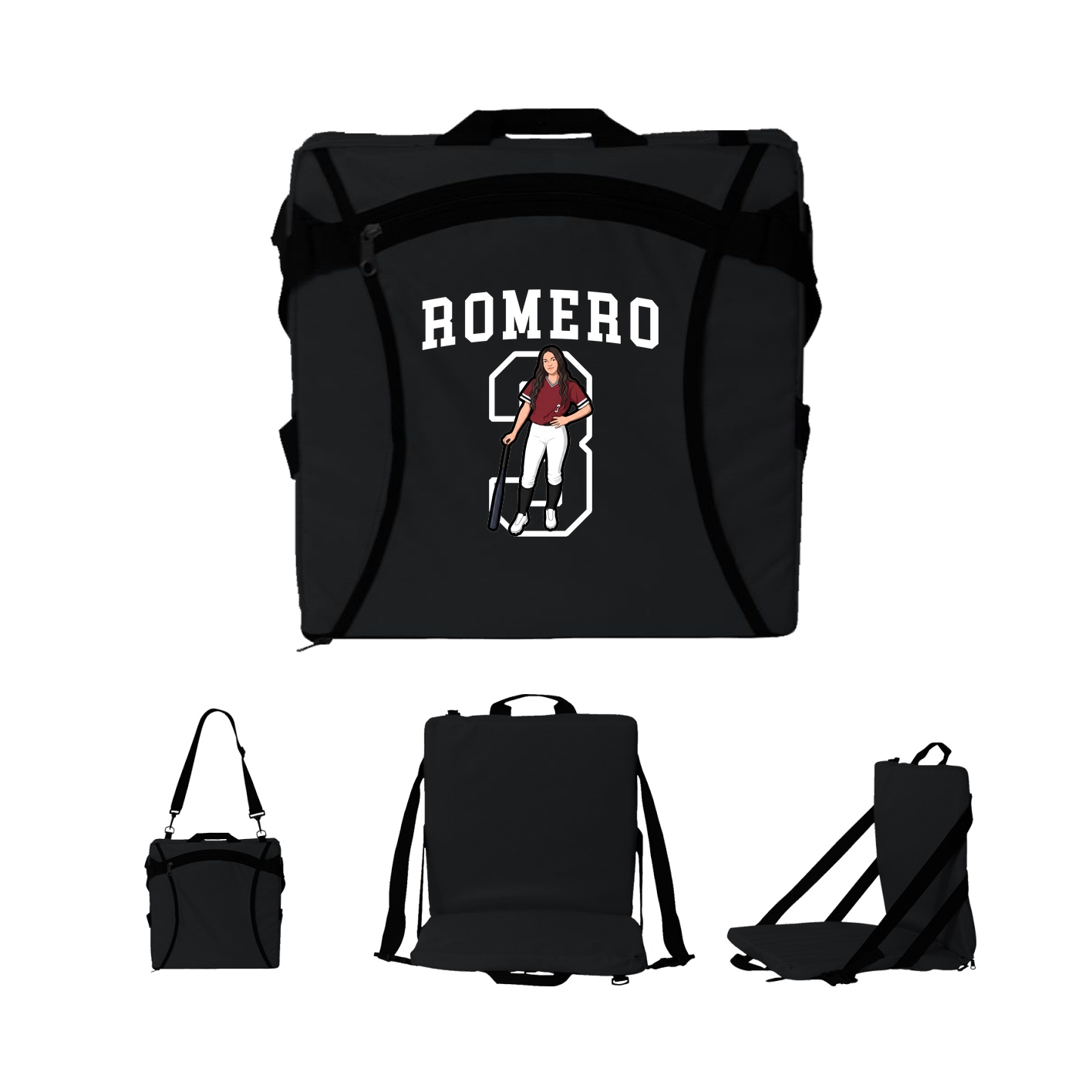 Folding Stadium Seat — Shirsey in Black
