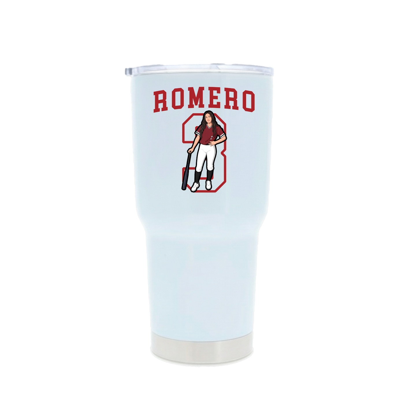 30oz Stainless Steel Tumbler — Shirsey in White
