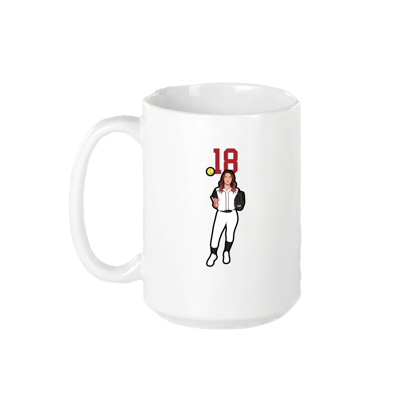 15oz Coffee Mug — Number Top in White