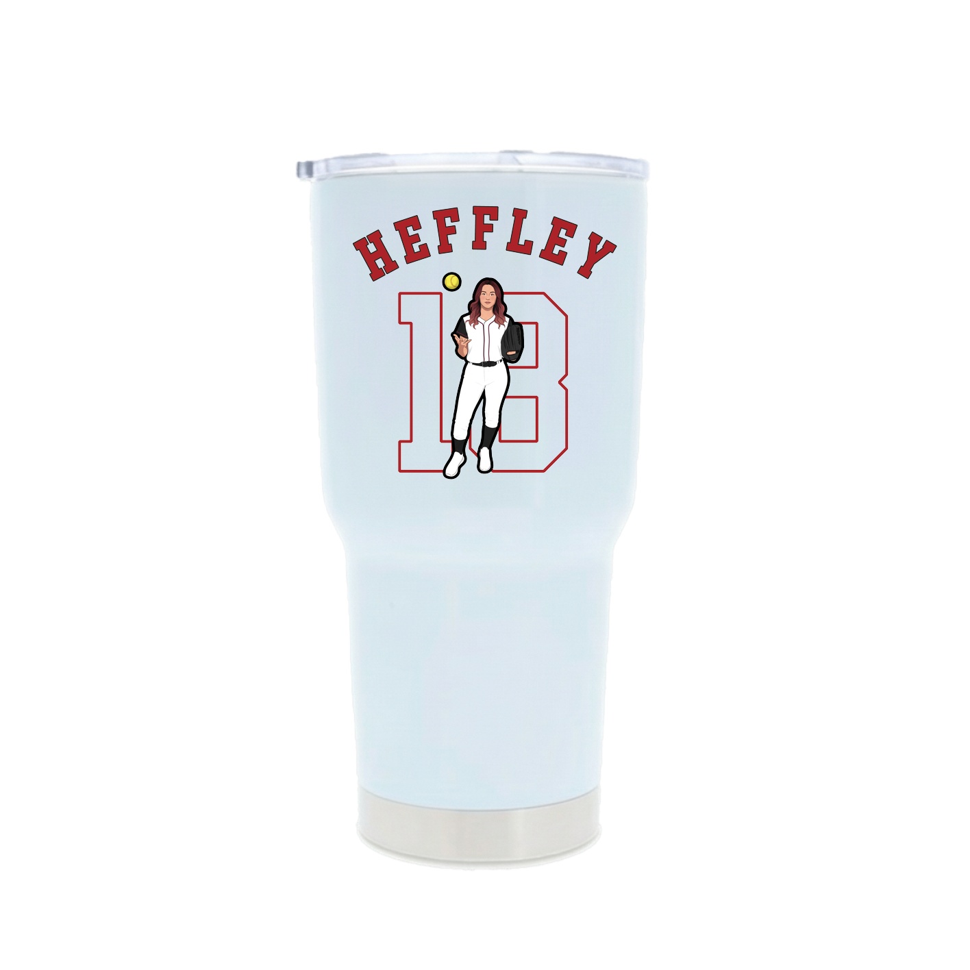 30oz Stainless Steel Tumbler — Shirsey Arch in White