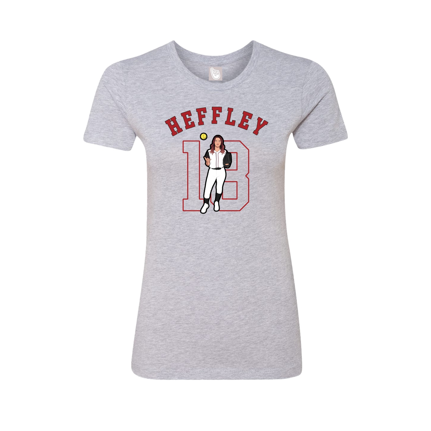 Fitted Women's Tee — Shirsey Arch in Grey
