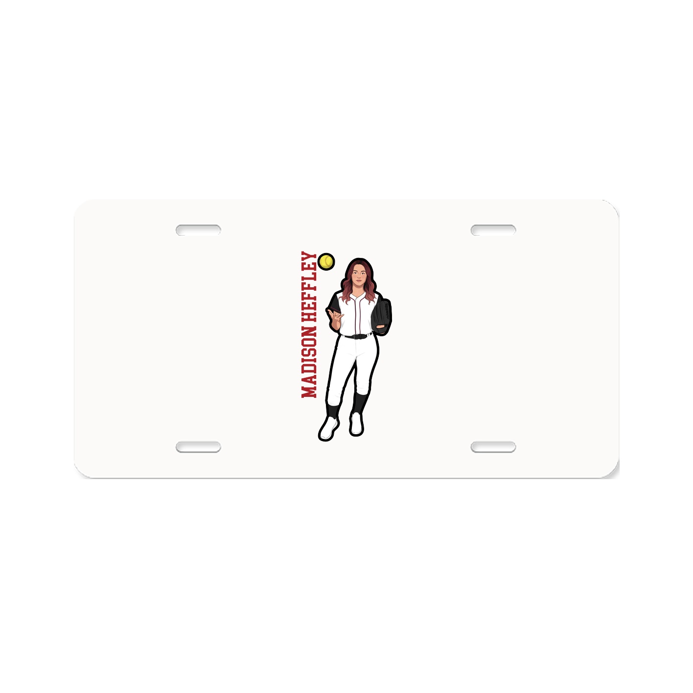 License Plate — Name Vertical in Classic