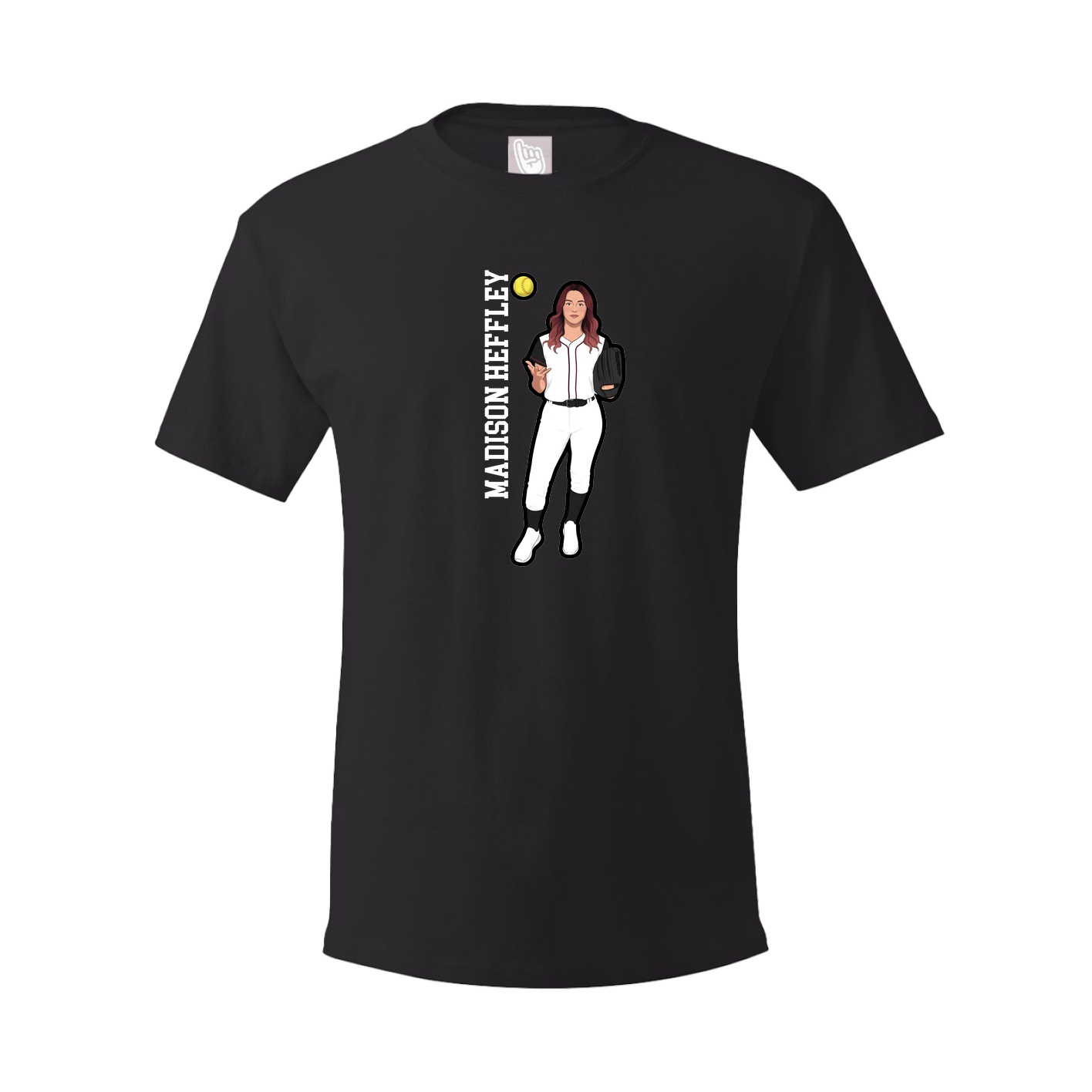 Youth Tee — Name Vertical in Black
