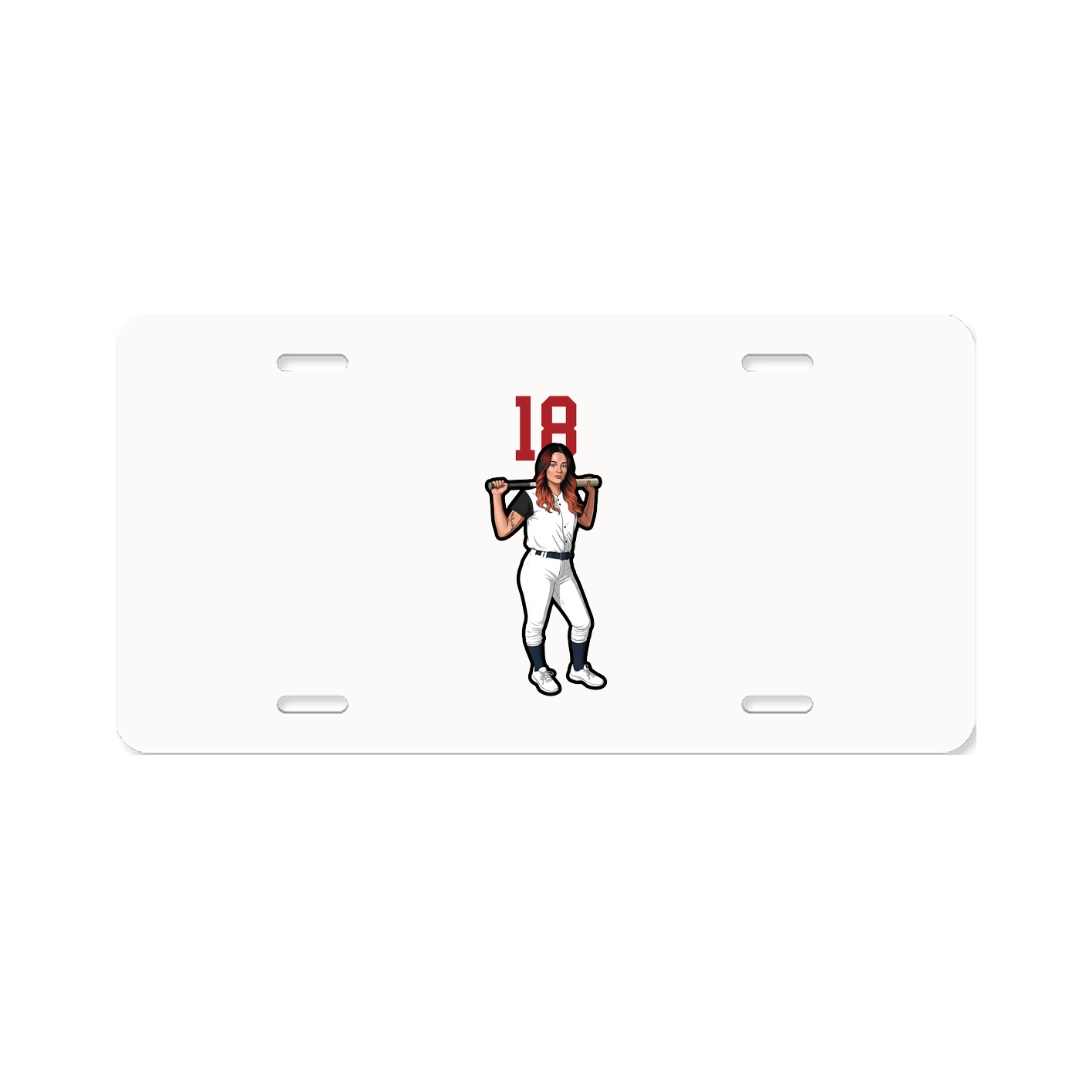 License Plate — Number Top in Classic