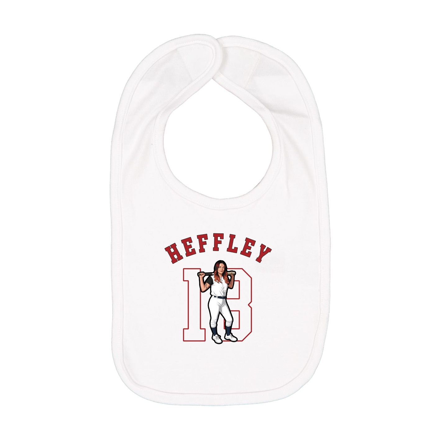 Infant Bib — Shirsey Arch in White
