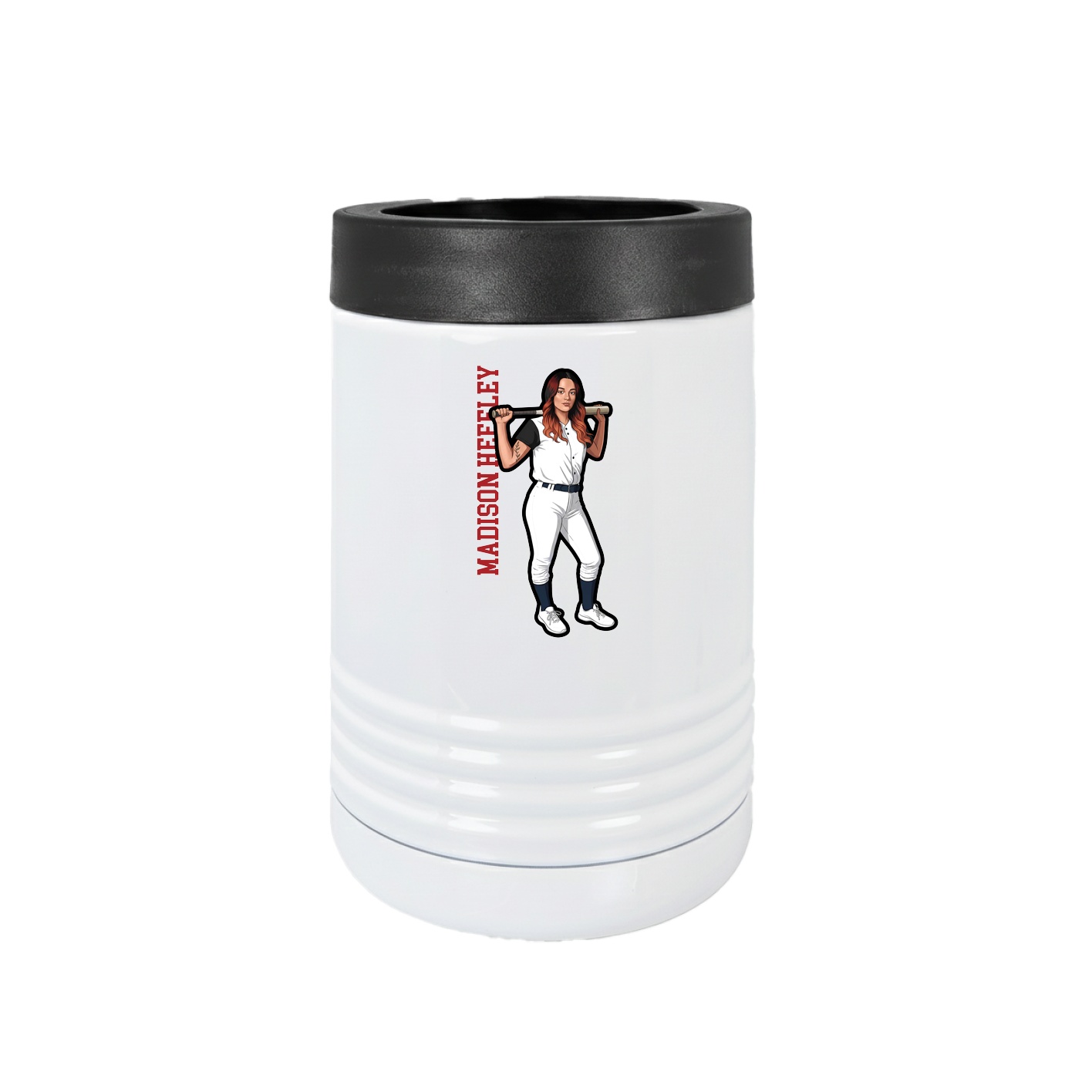 Beverage Holder — Name Vertical in White