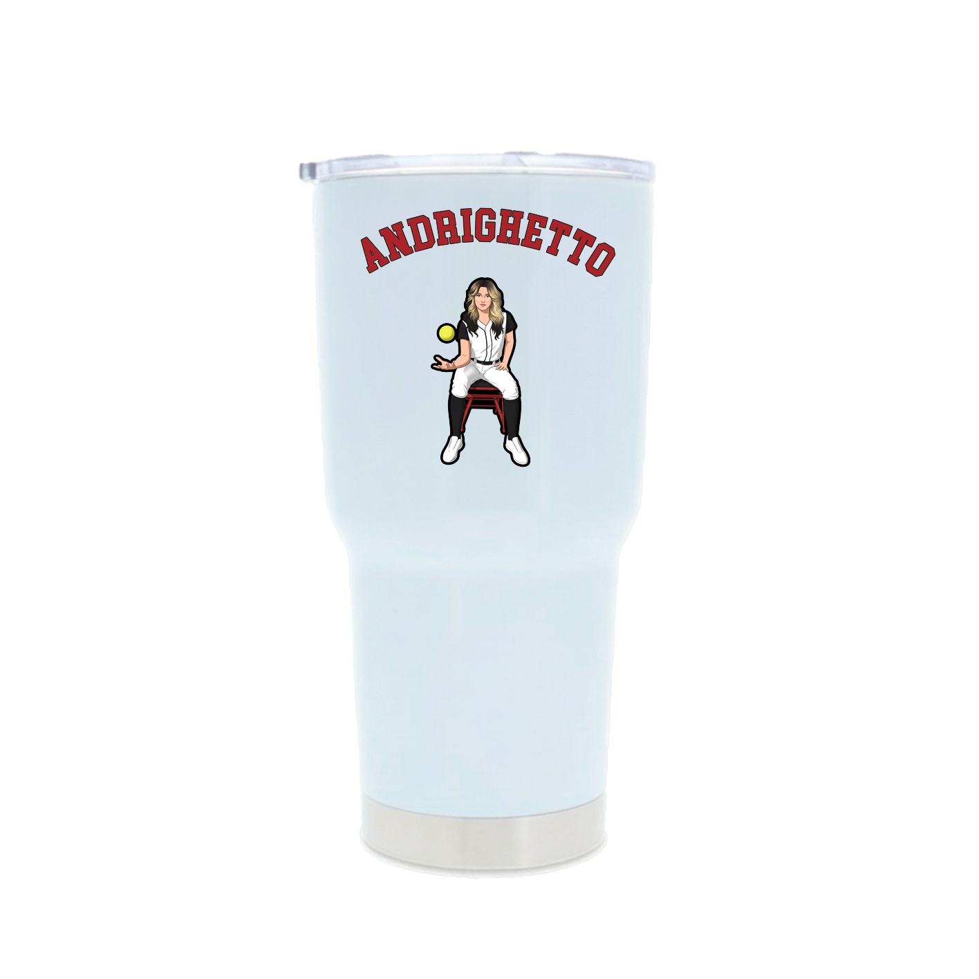 30oz Stainless Steel Tumbler — Shirsey Arch in White