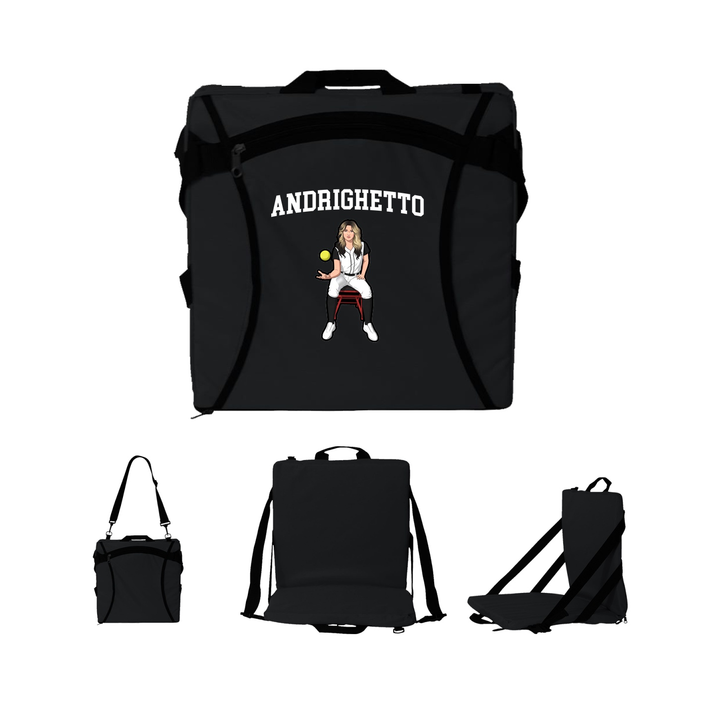 Folding Stadium Seat — Shirsey in Black