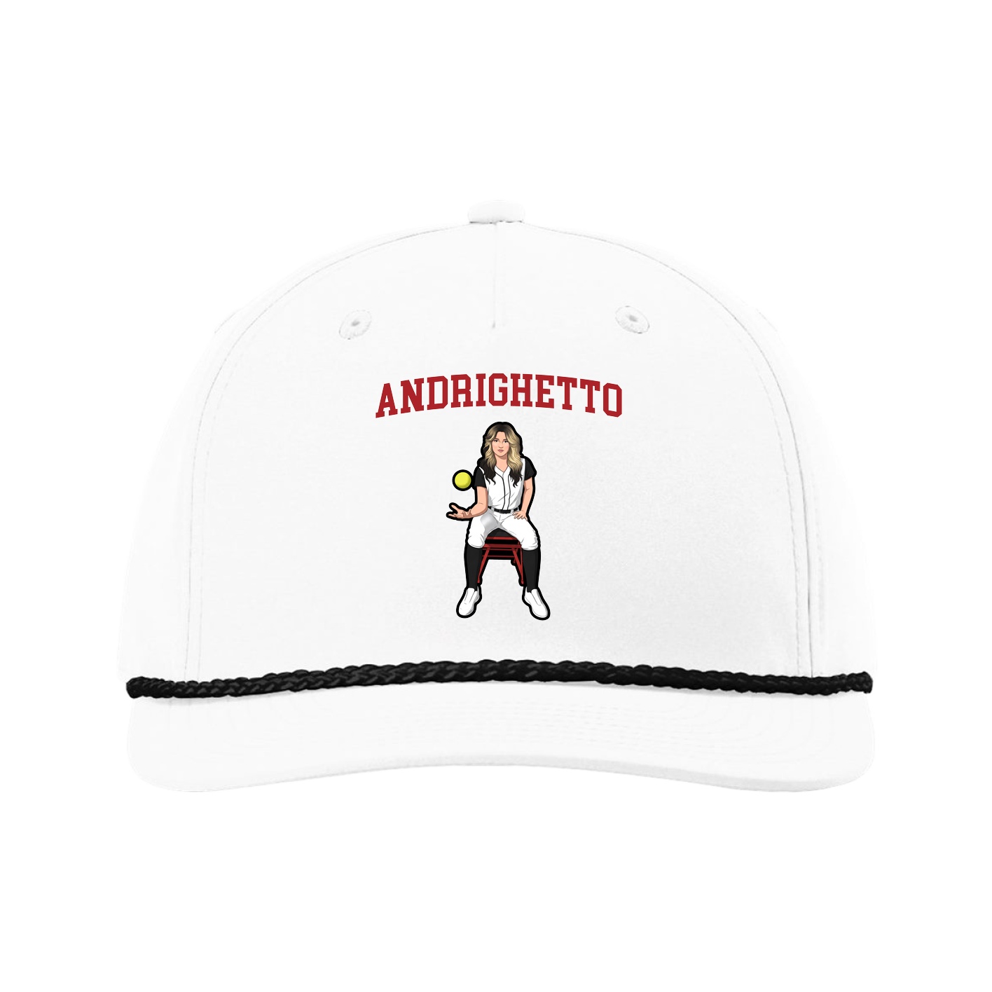 Five-Panel Classic Rope Cap — Shirsey in White