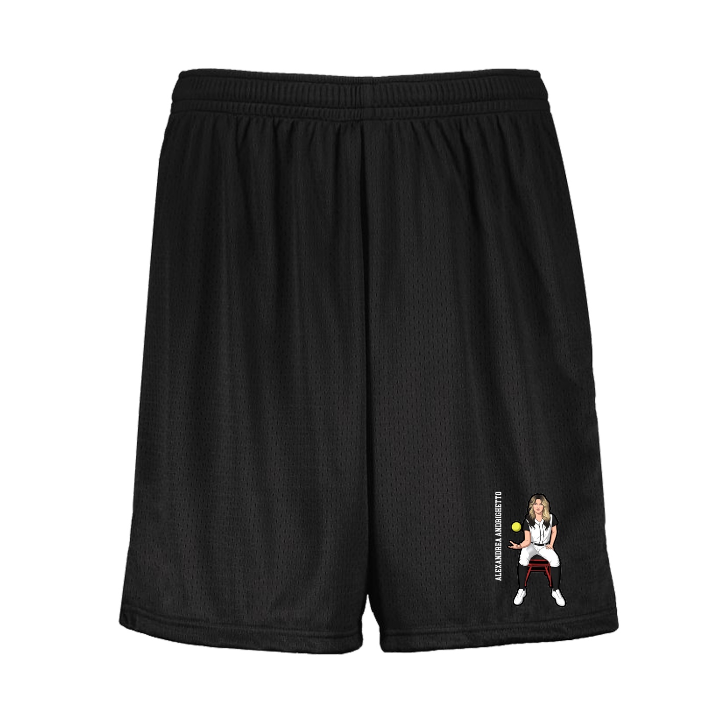 Shorts — Name Vertical in Black