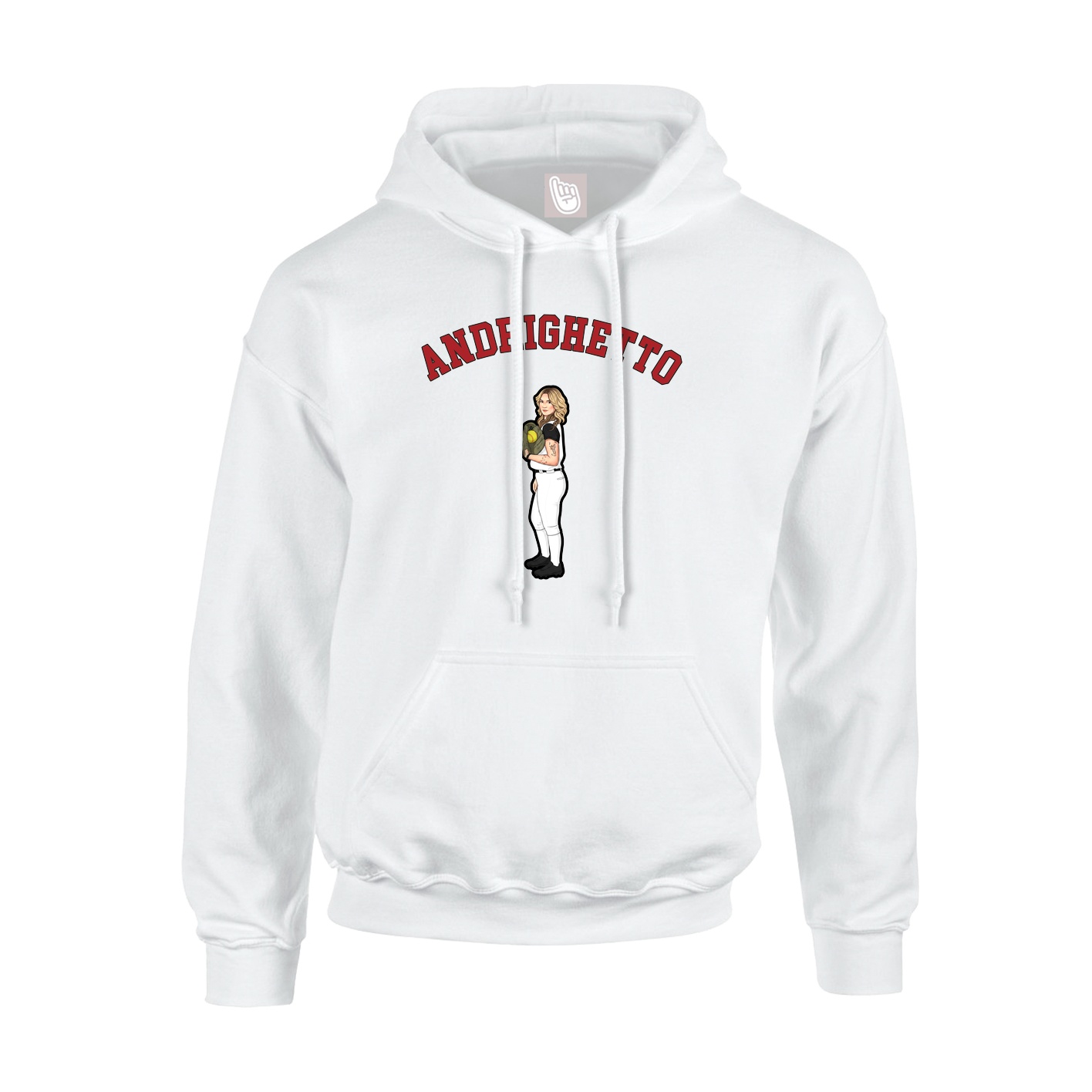 Youth Hoodie — Shirsey Arch in White