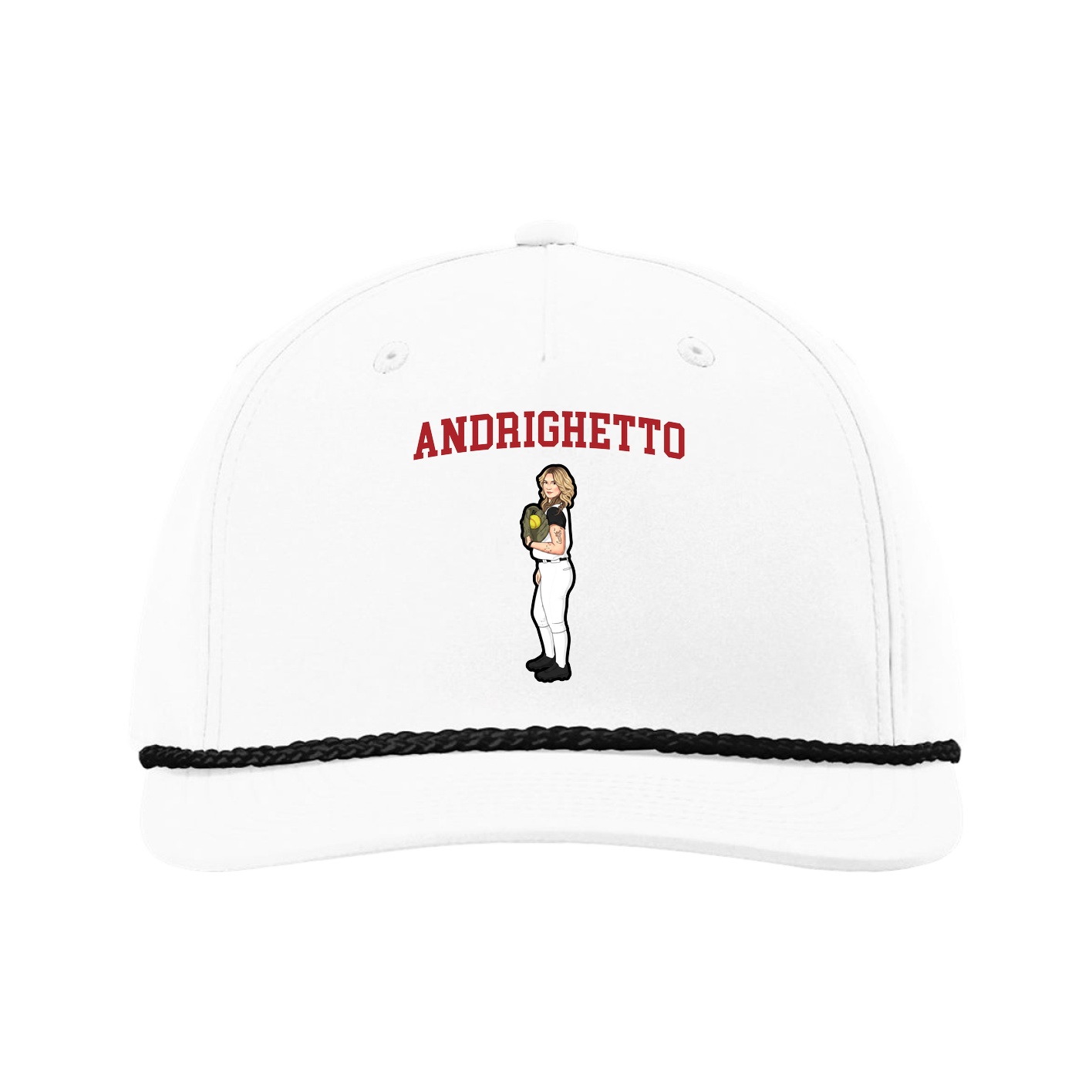 Five-Panel Classic Rope Cap — Shirsey in White